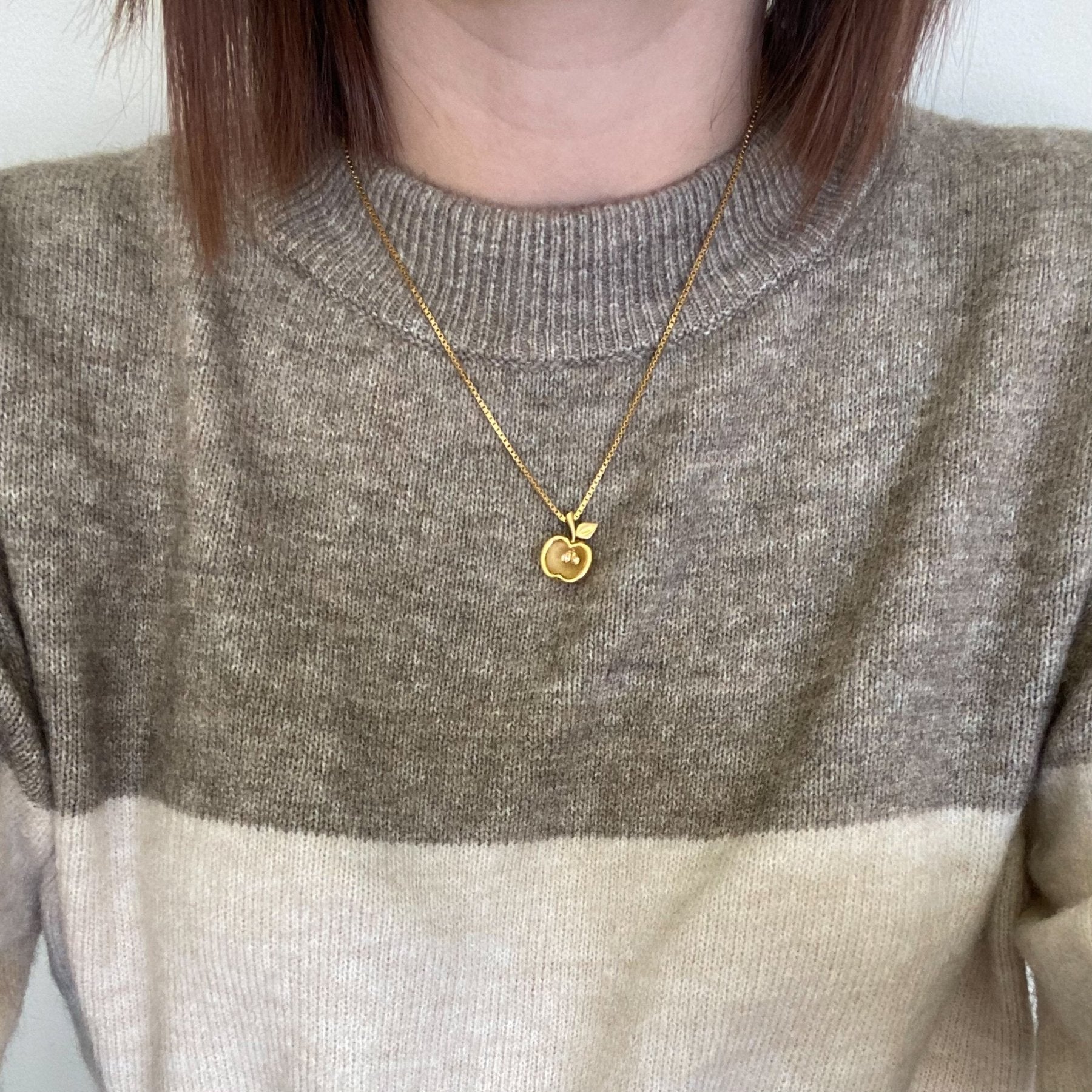 'Unoaerre' Diamond Apple Necklace | 0.02ctw | SZ 17.5" | - 100 Ways