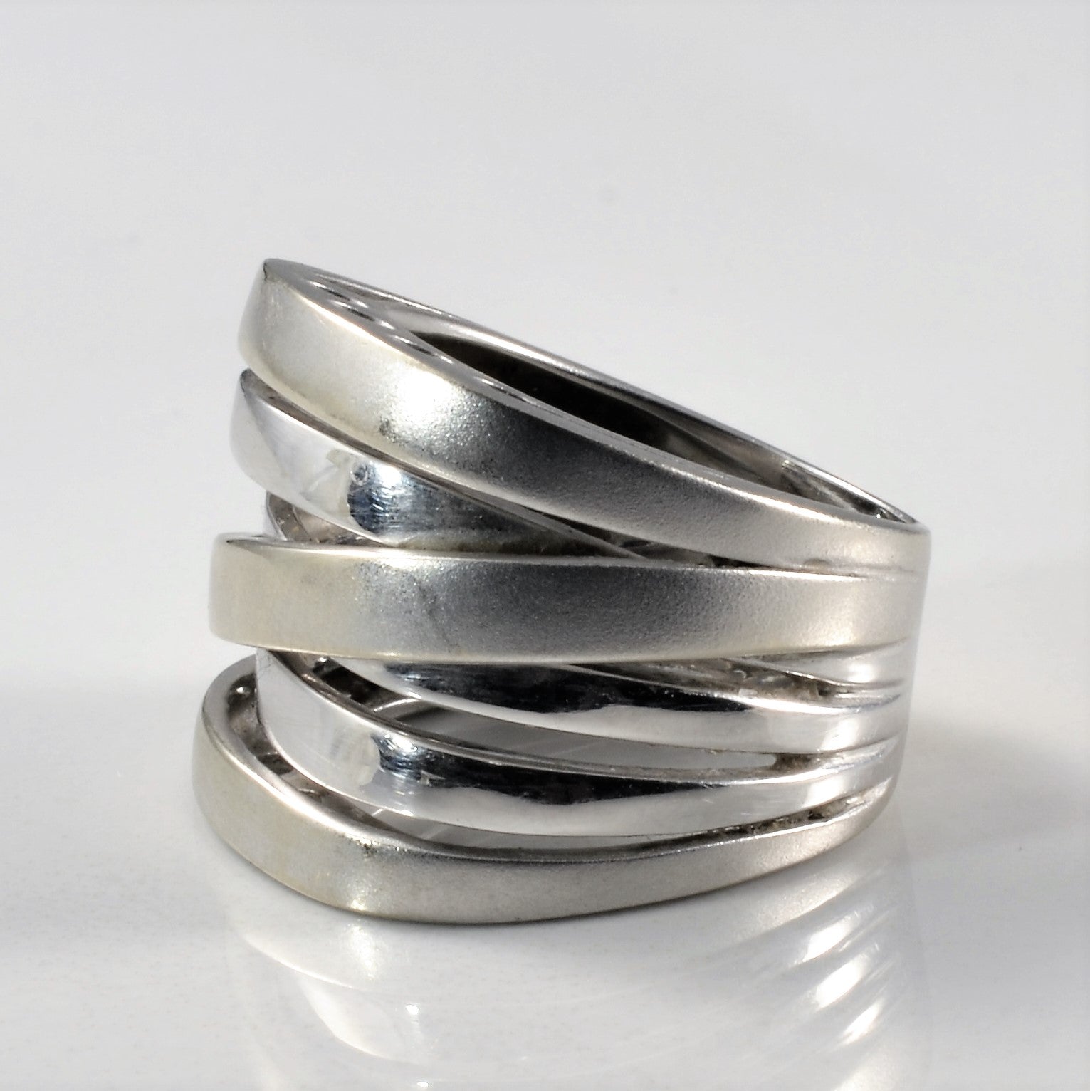 'UnoAerre' Textured Crossover Ring | SZ 7 | - 100 Ways