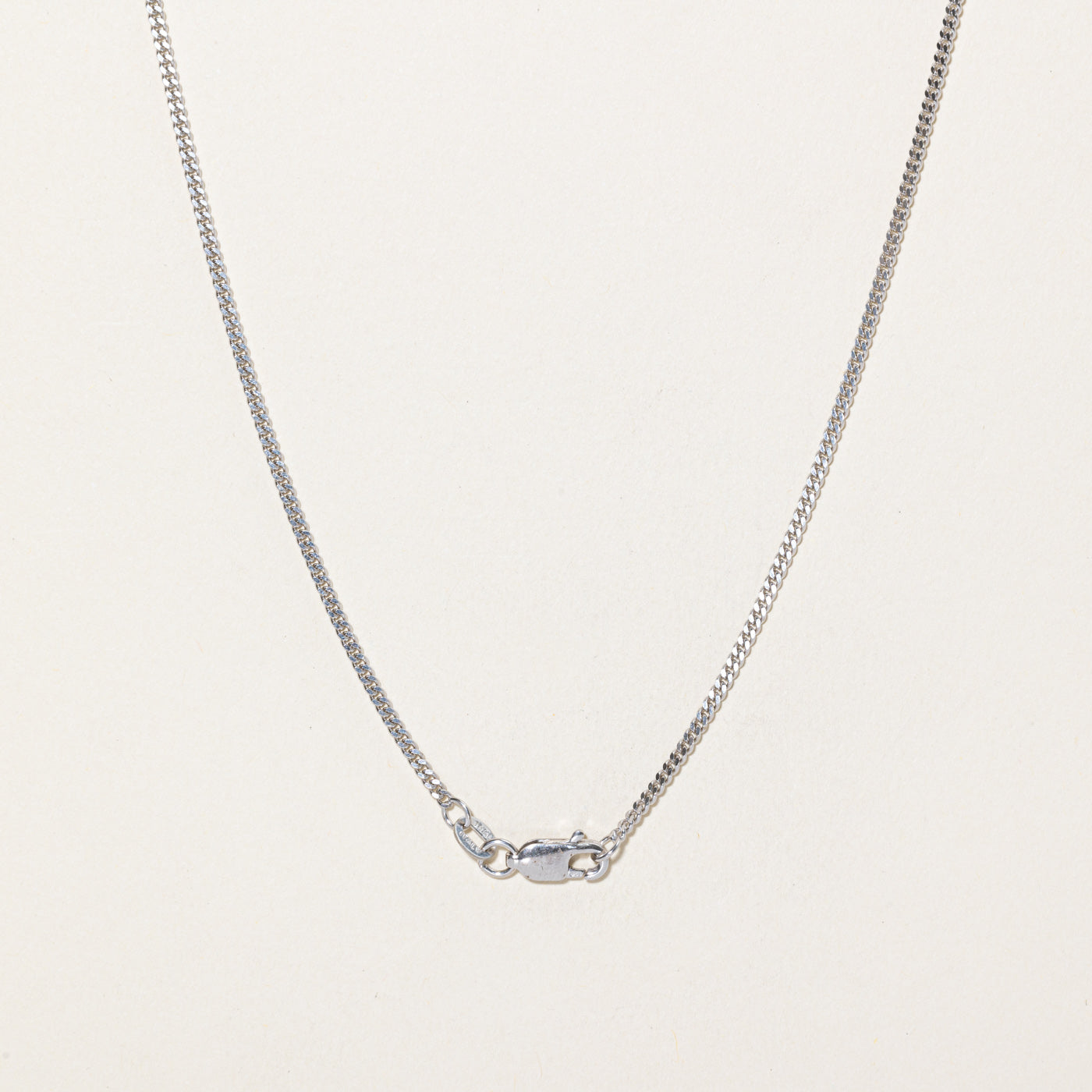 10K White Gold Curb Link Chain | 19.5"
