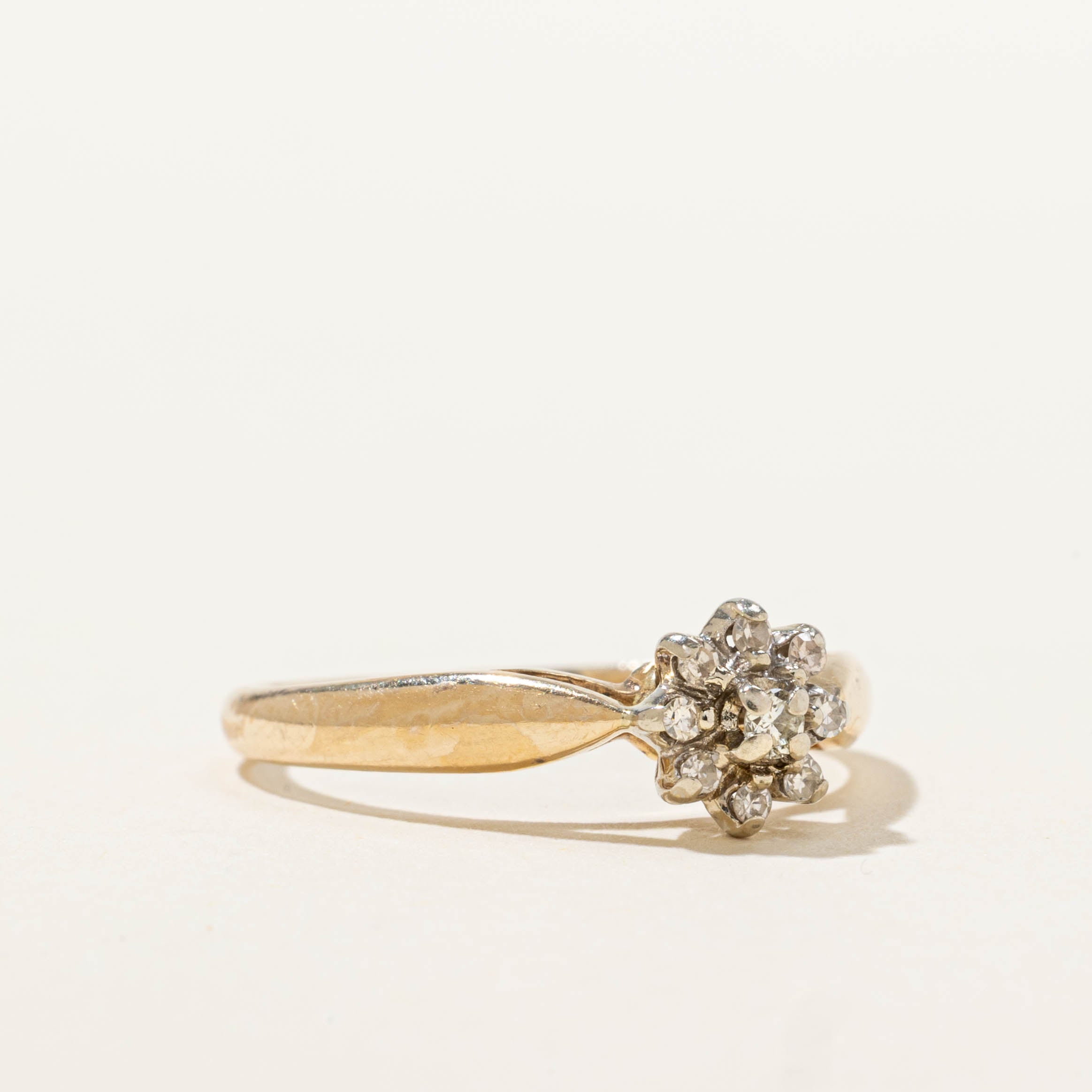 10k Diamond Petal Cluster Ring | SZ 6