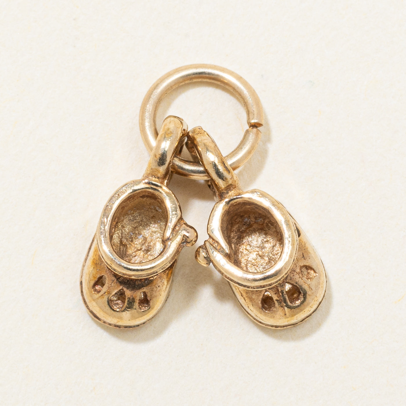10k Yellow Gold Baby Shoes Charm