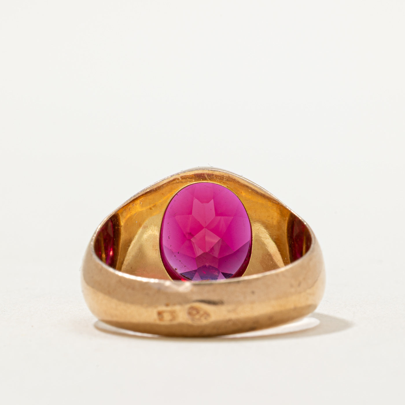 Solitaire Synthetic Ruby Statement Ring | 4.00ct | SZ 11