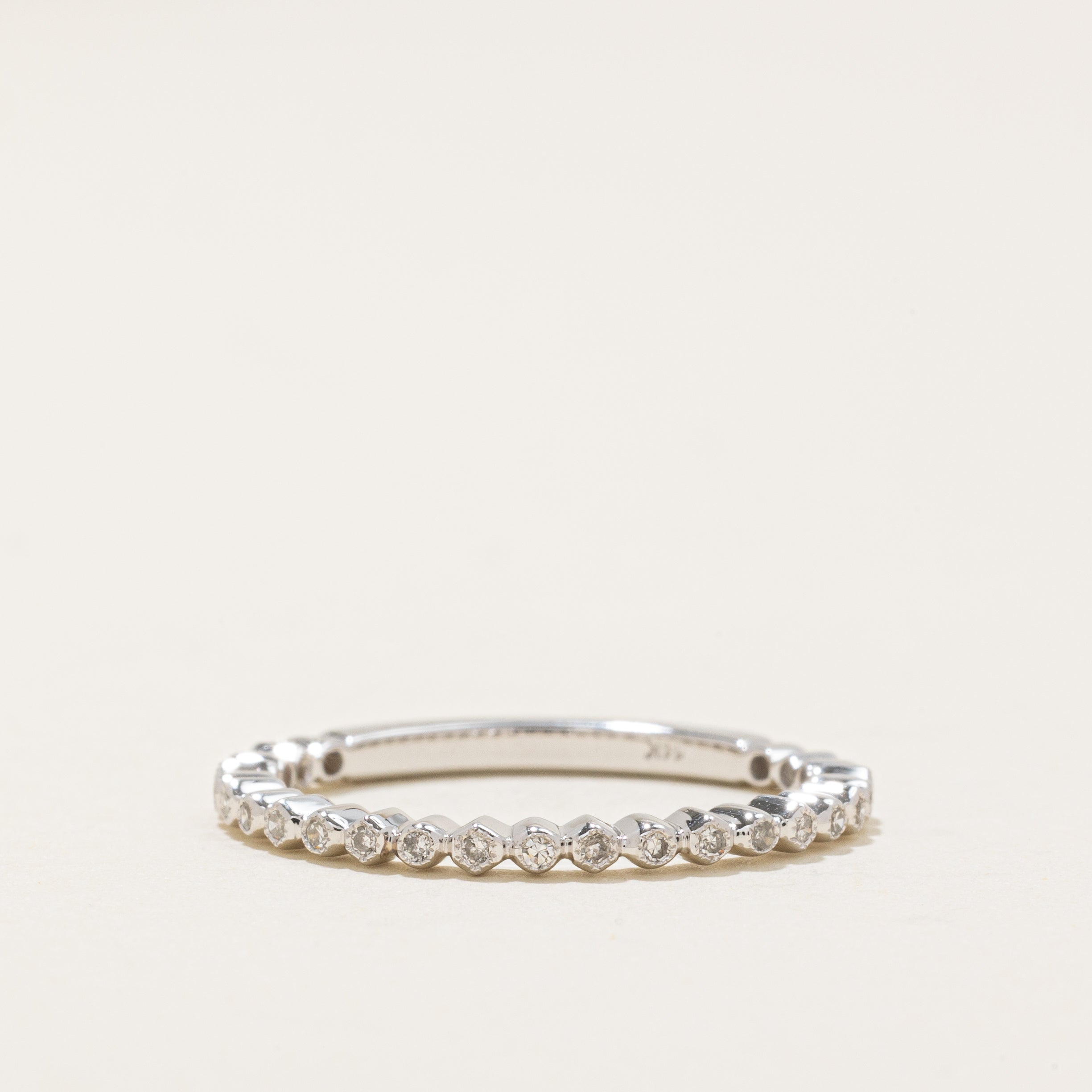 '100 Ways' Art Deco Inspired Diamond Semi-Eternity Band| SZ 6.75