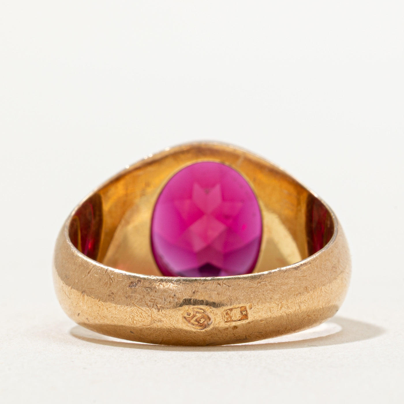 Solitaire Synthetic Ruby Statement Ring | 4.00ct | SZ 11