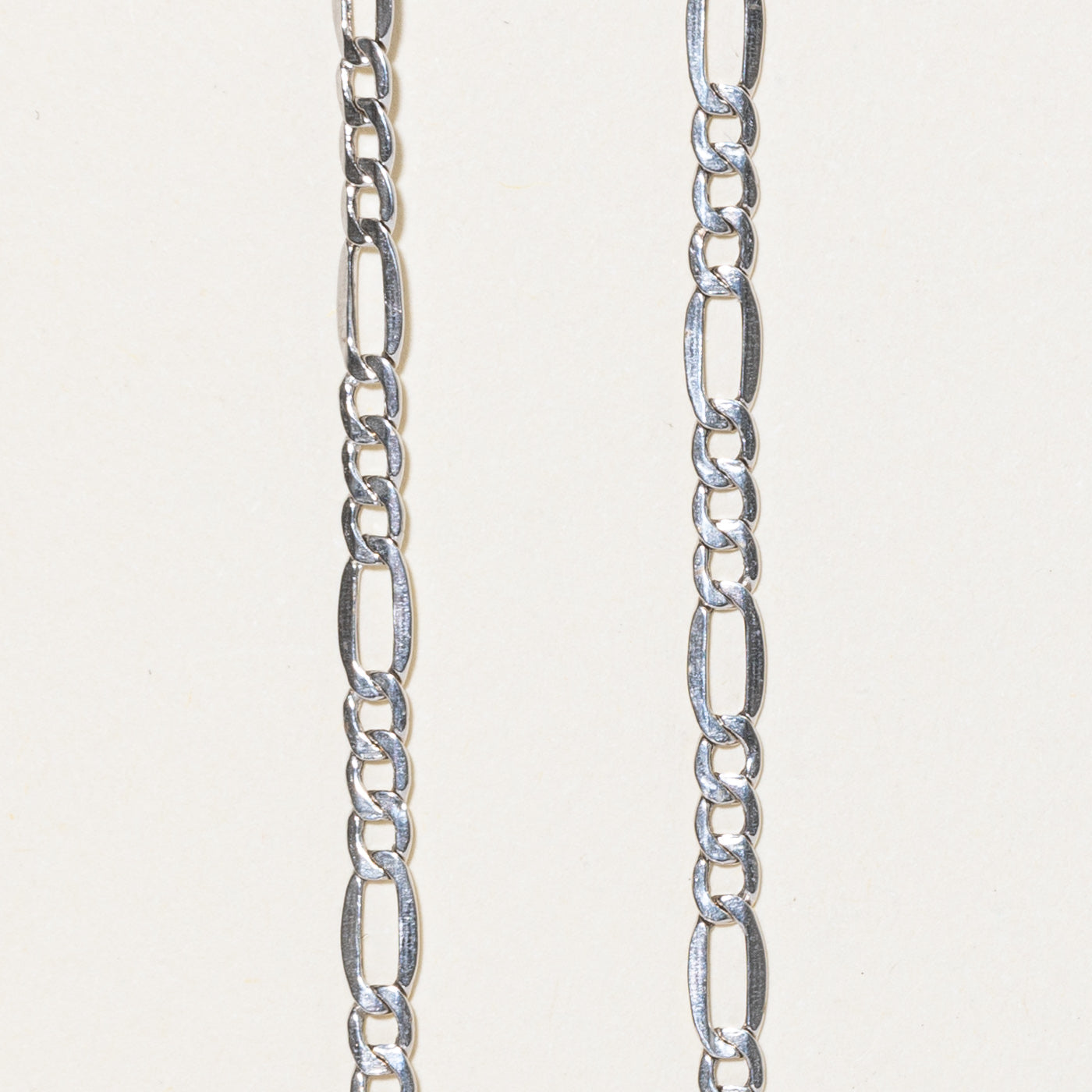 18K White Gold Figaro Chain | 19.5"