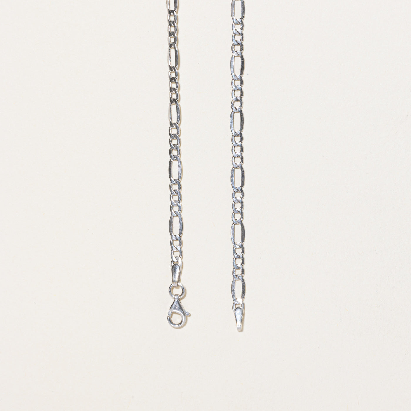 18K White Gold Figaro Chain | 19.5"