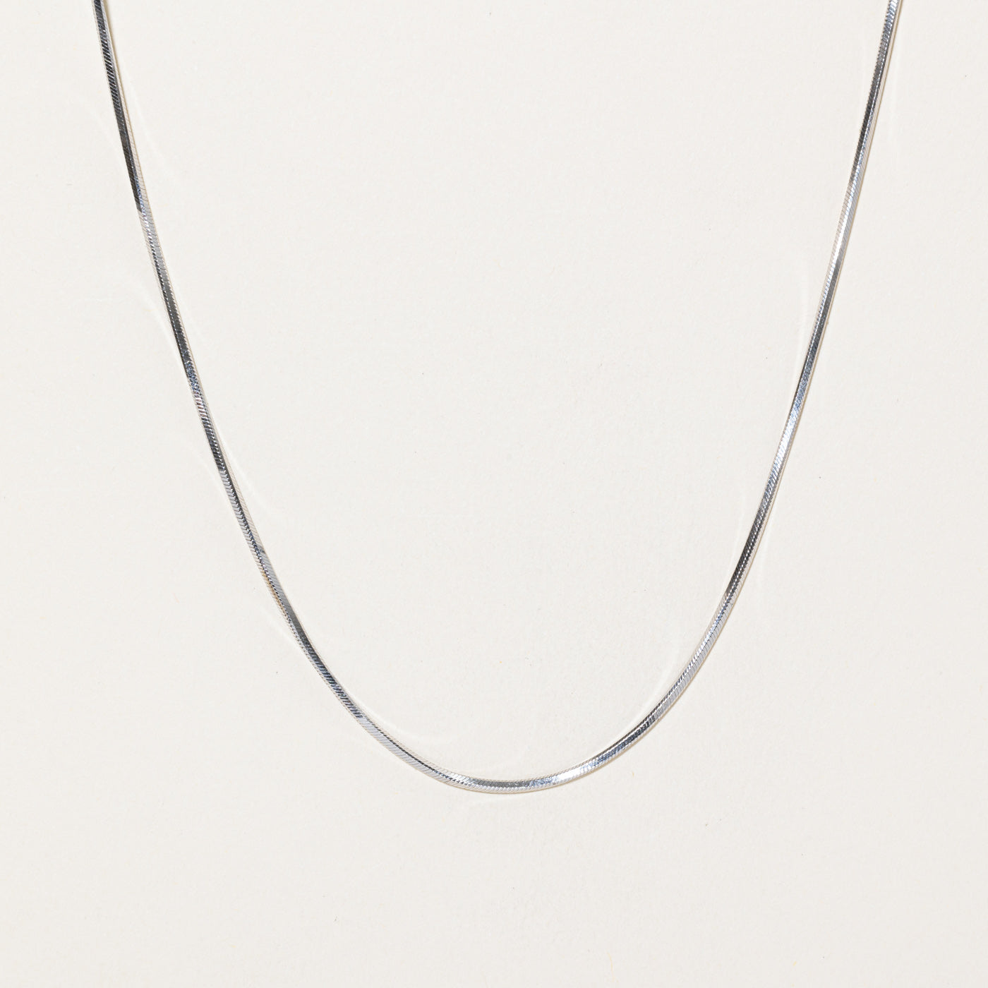 14K White Gold Thin Snake Chain | 16"