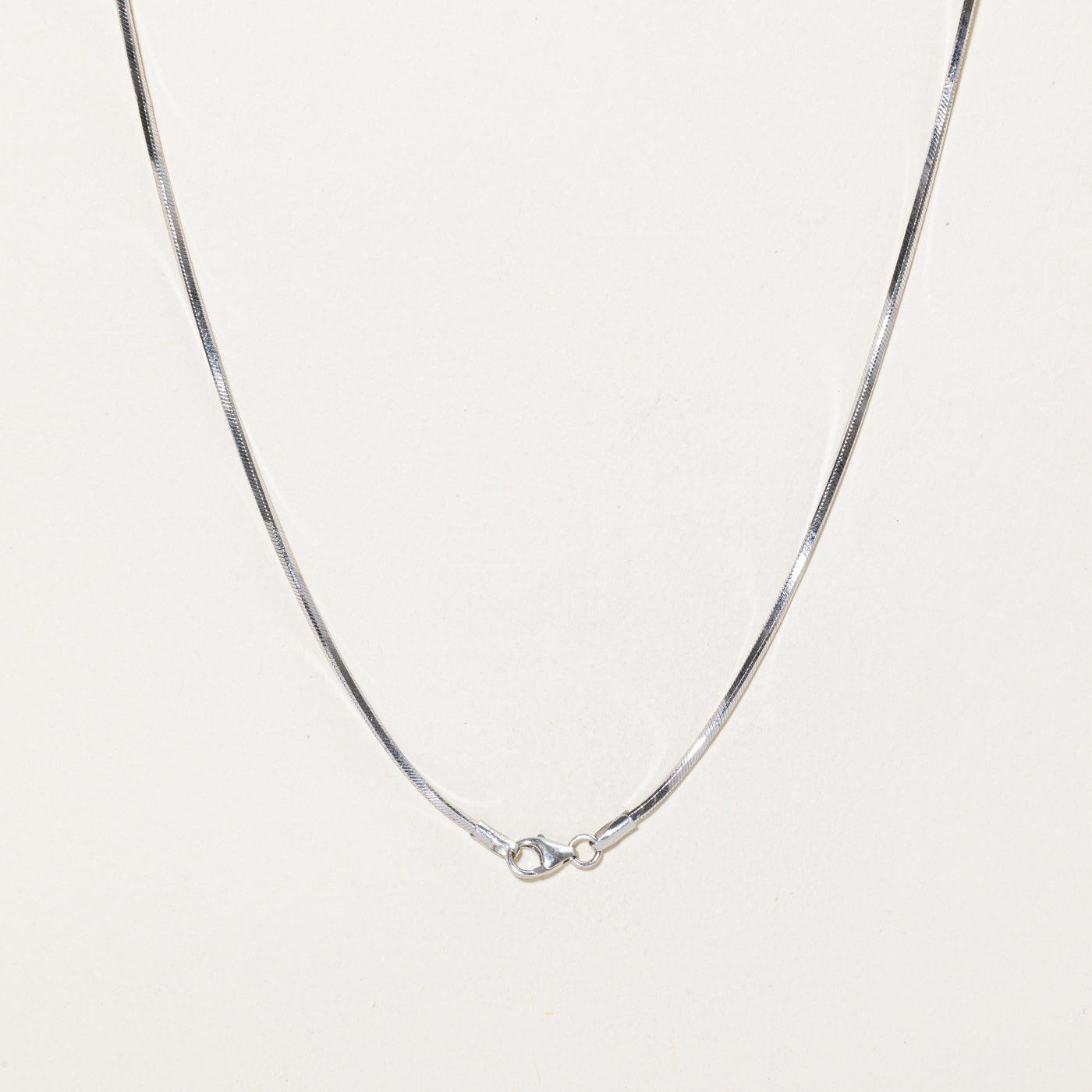 14K White Gold Thin Snake Chain | 16"