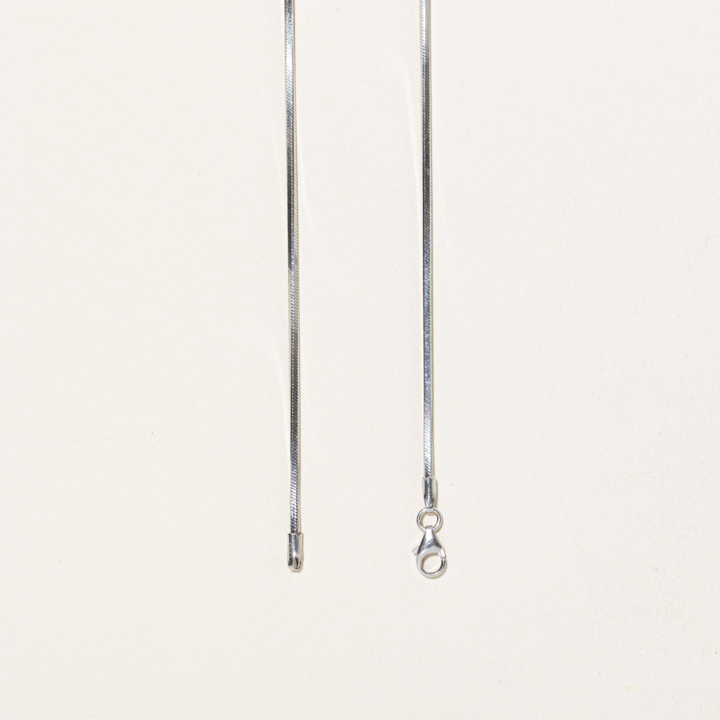 14K White Gold Thin Snake Chain | 16"