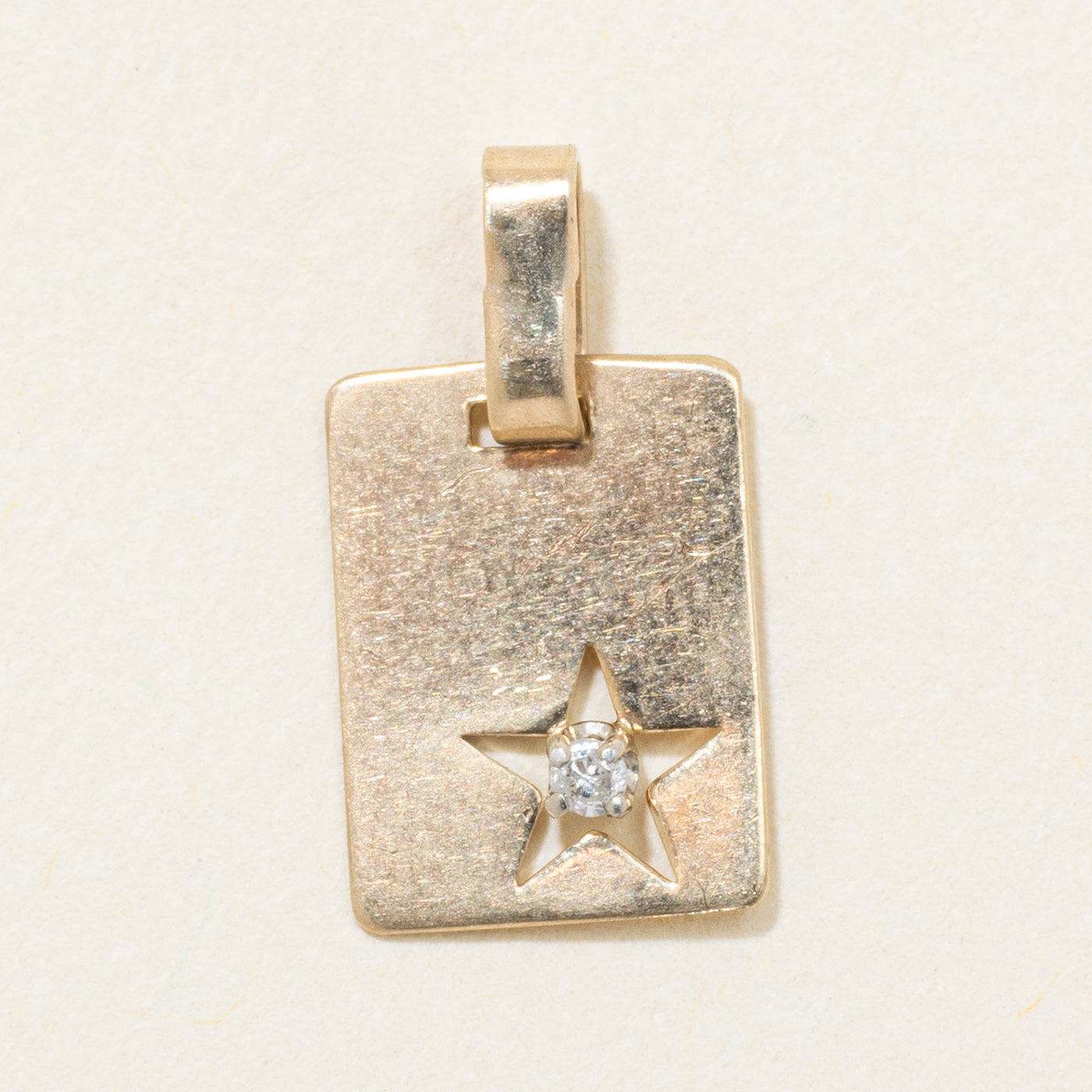 10k Yellow Gold Star Tag Charm