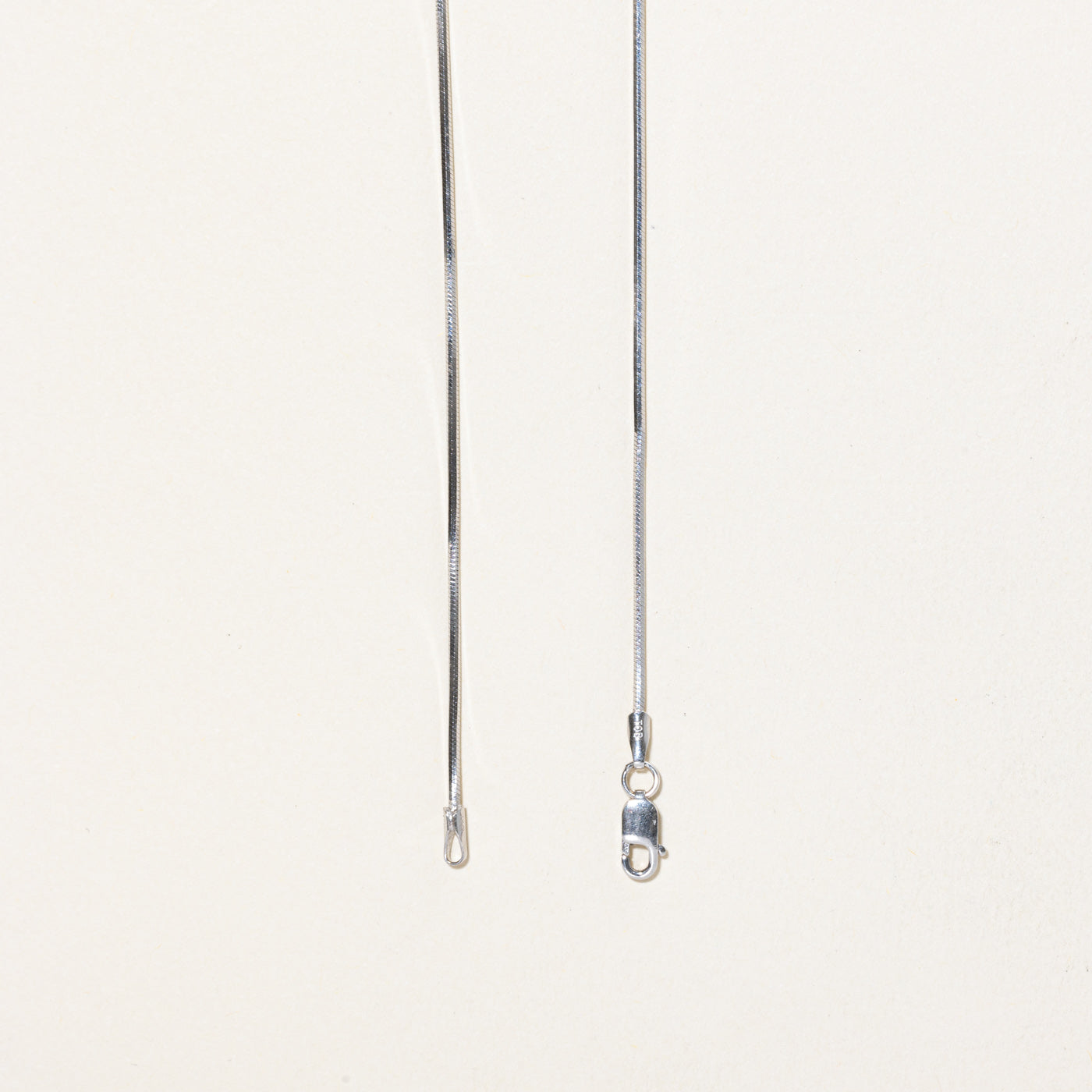 10K White Gold Snake Chain | 15"