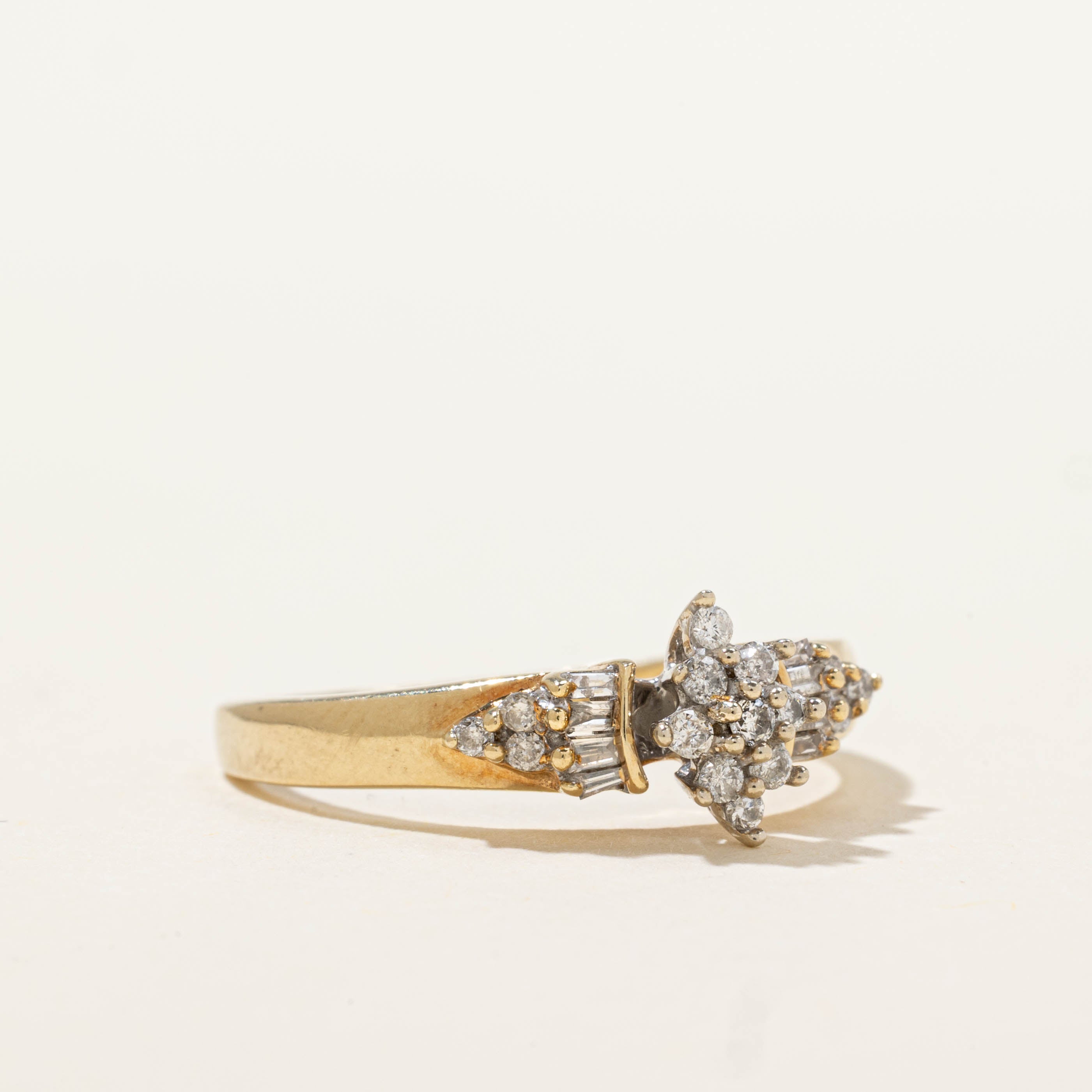 10k Diamond Petal Cluster Ring | SZ 8.25