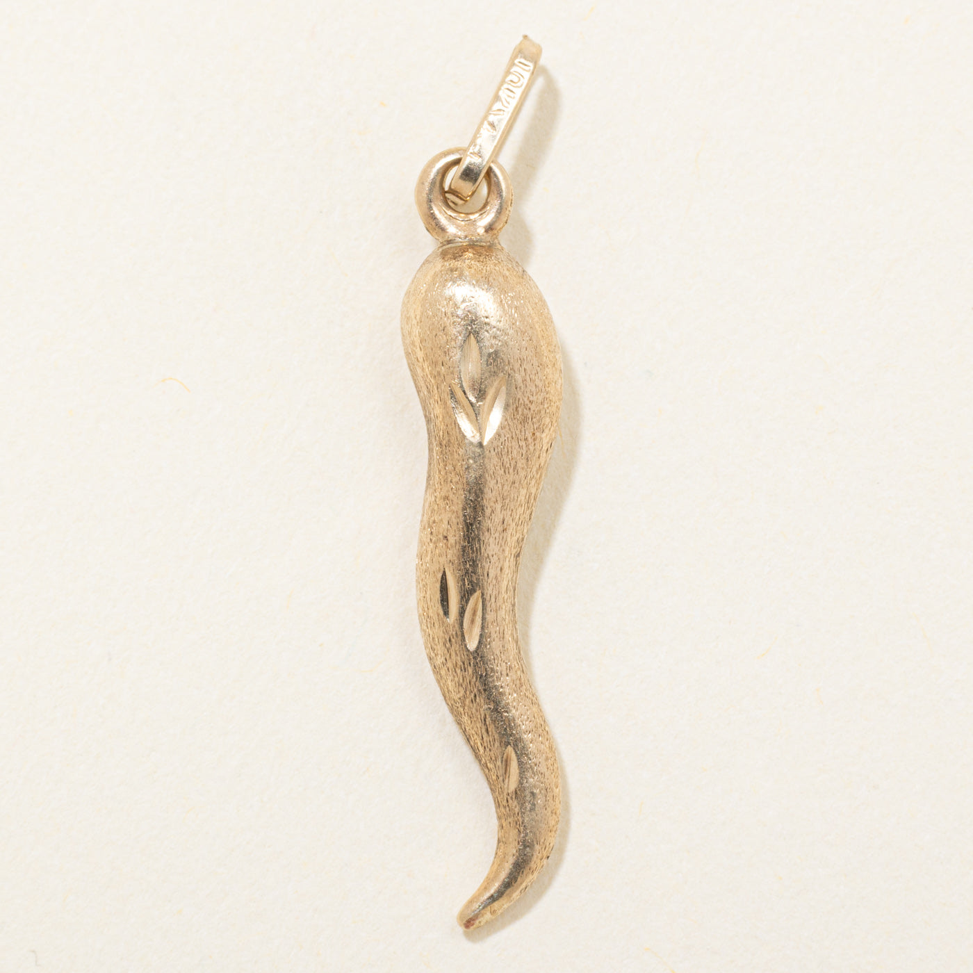 10k Yellow Gold Cornicello Pendant