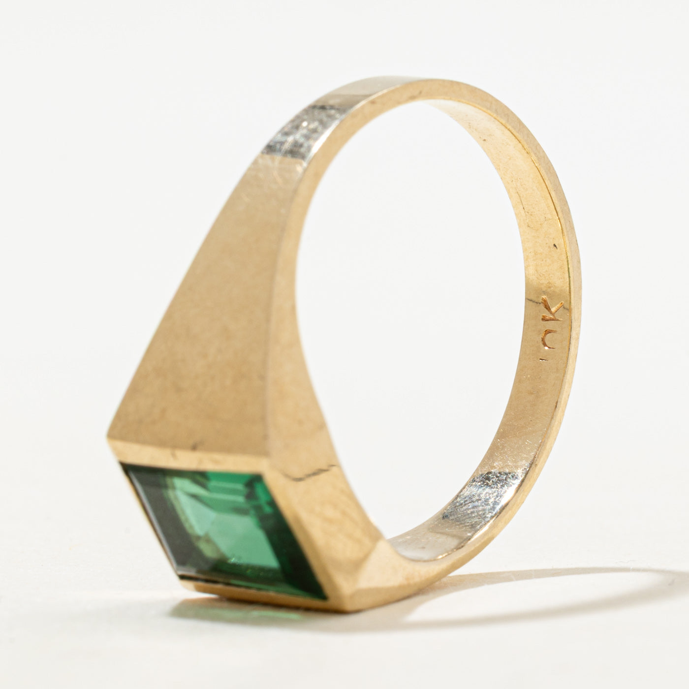 Bezel Set Synthetic Spinel Ring | 3.12ct | SZ 13