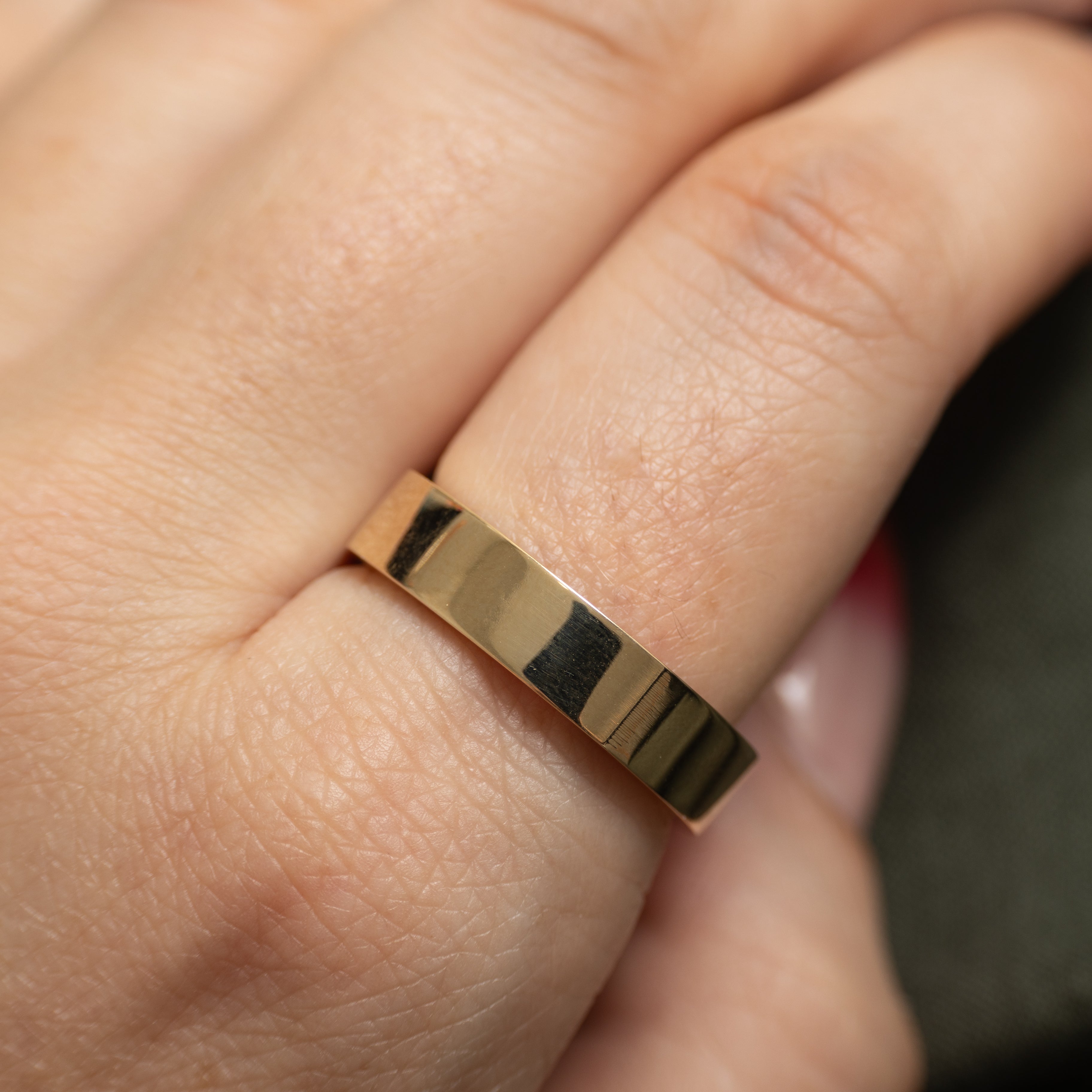 100 Ways' 10k Squared Gold Band | 5.00mm | SZ 9.75