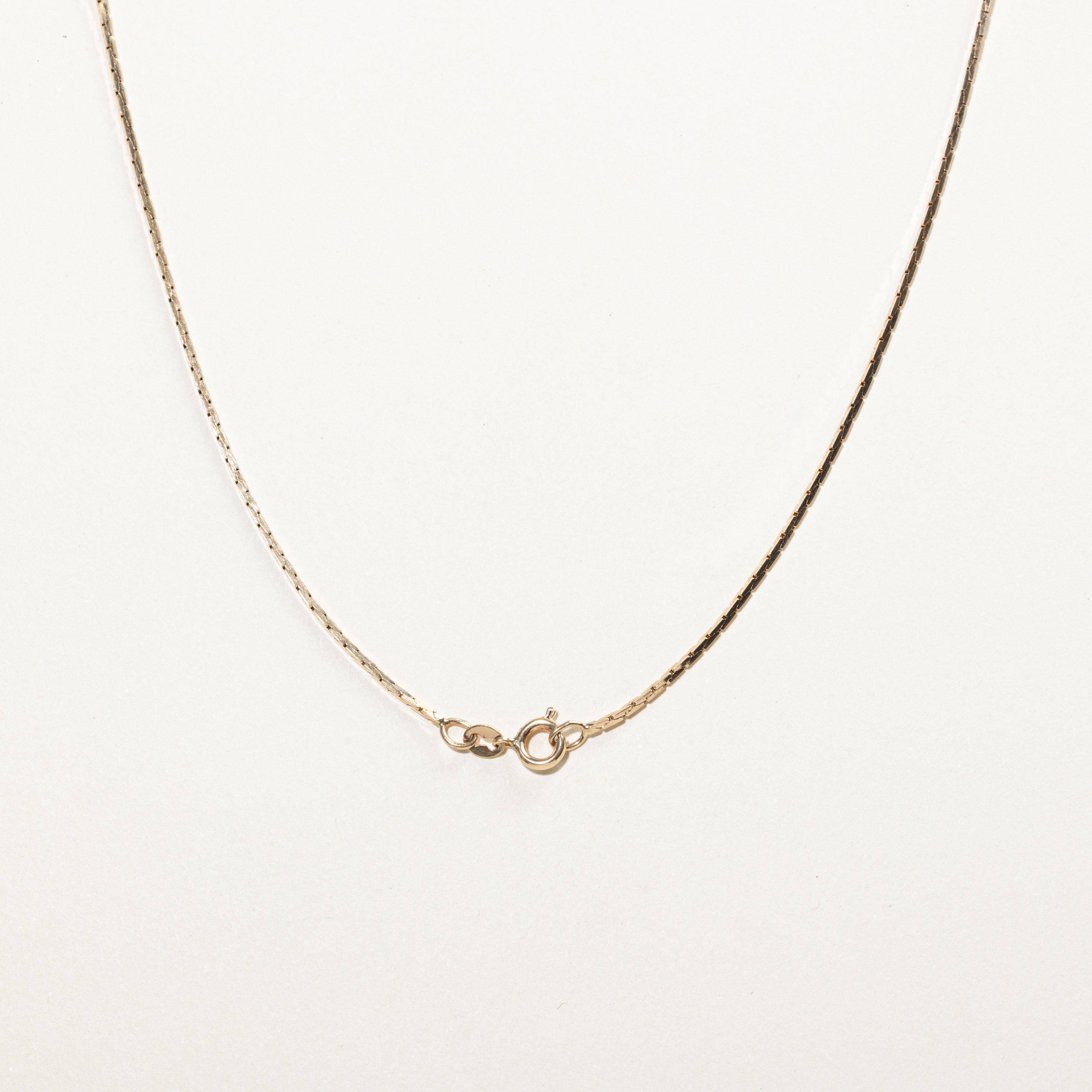 Yellow Gold Diamond Wavy Cobra Chain Necklace | 0.22ct | 16"