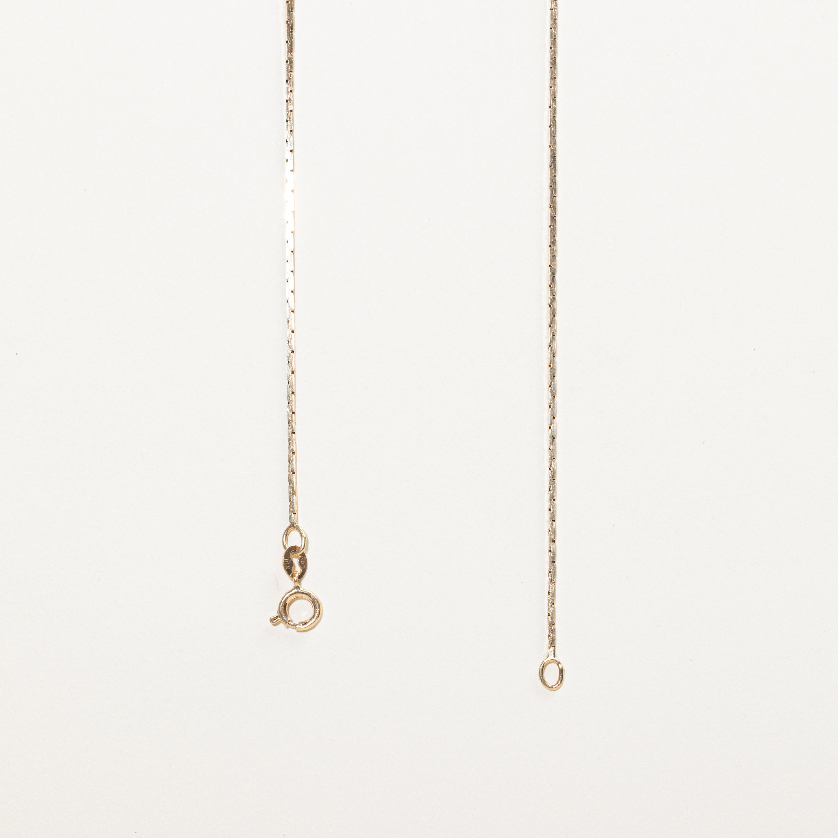Yellow Gold Diamond Wavy Cobra Chain Necklace | 0.22ct | 16"