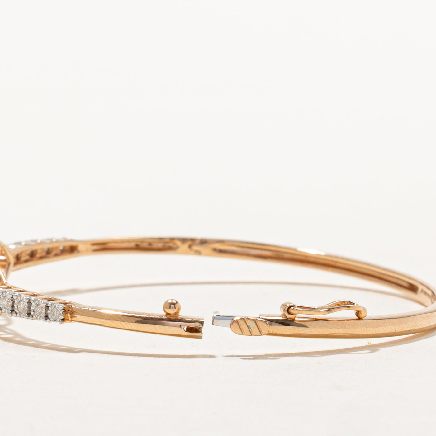 18k Diamond Cluster Openwork Bangle | 0.41ctw | 7"