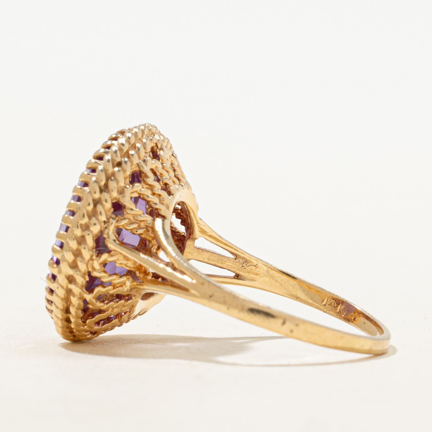 Synthetic Colour Change Sapphire Cocktail Ring | 8.65ct | SZ 8.5