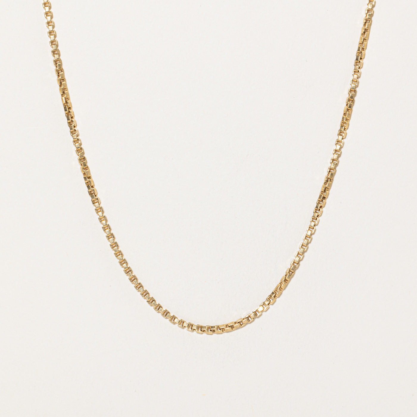 18K Yellow Gold Box Link Chain | 20.5"