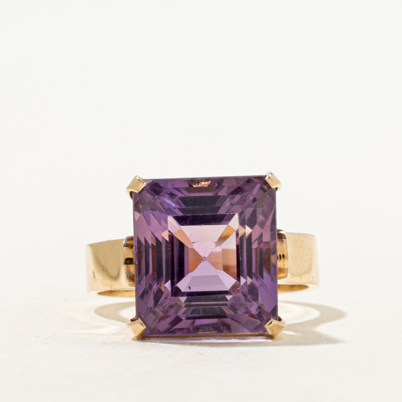 Basket Set Synthetic Purple Sapphire Cocktail Ring | 15.00ct | SZ 8