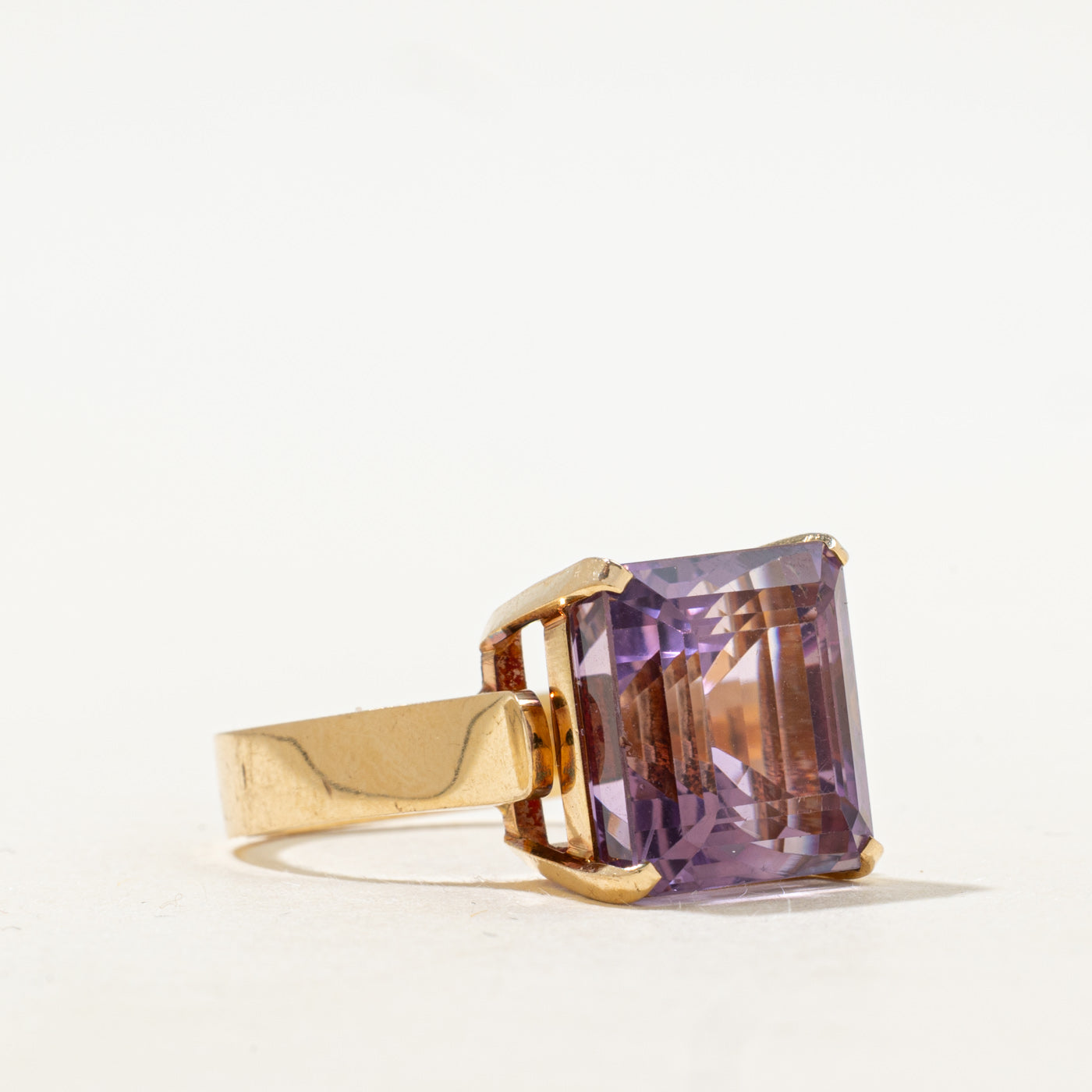 Basket Set Synthetic Purple Sapphire Cocktail Ring | 15.00ct | SZ 8