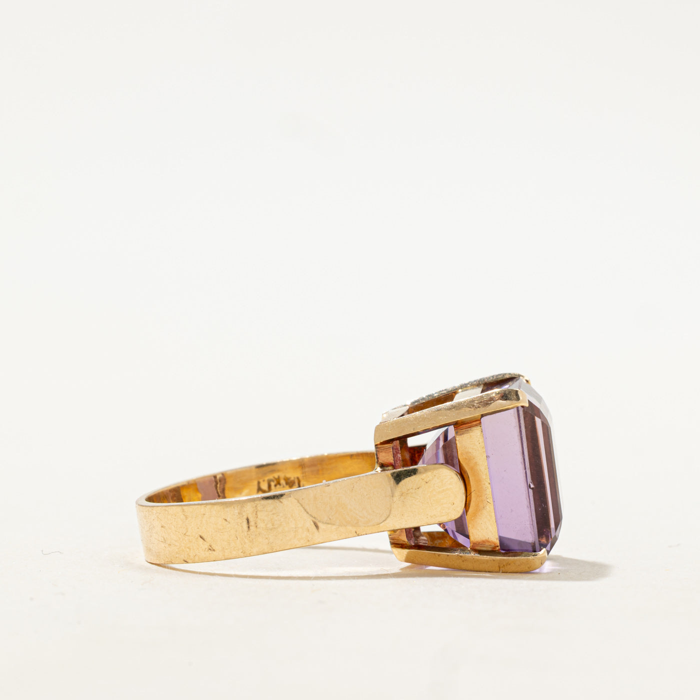 Basket Set Synthetic Purple Sapphire Cocktail Ring | 15.00ct | SZ 8