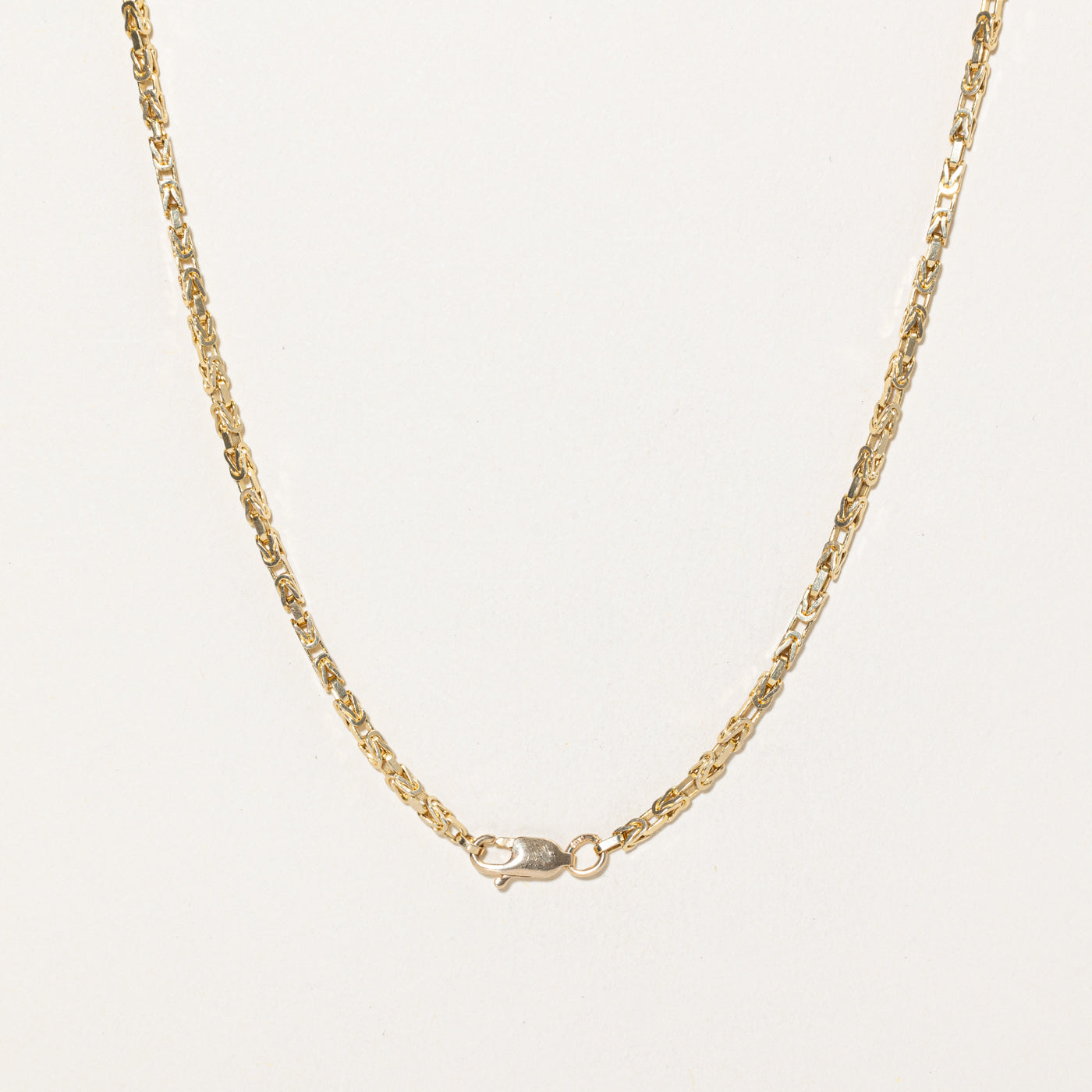 10K Yellow Gold Thin Byzantine Chain | 20"