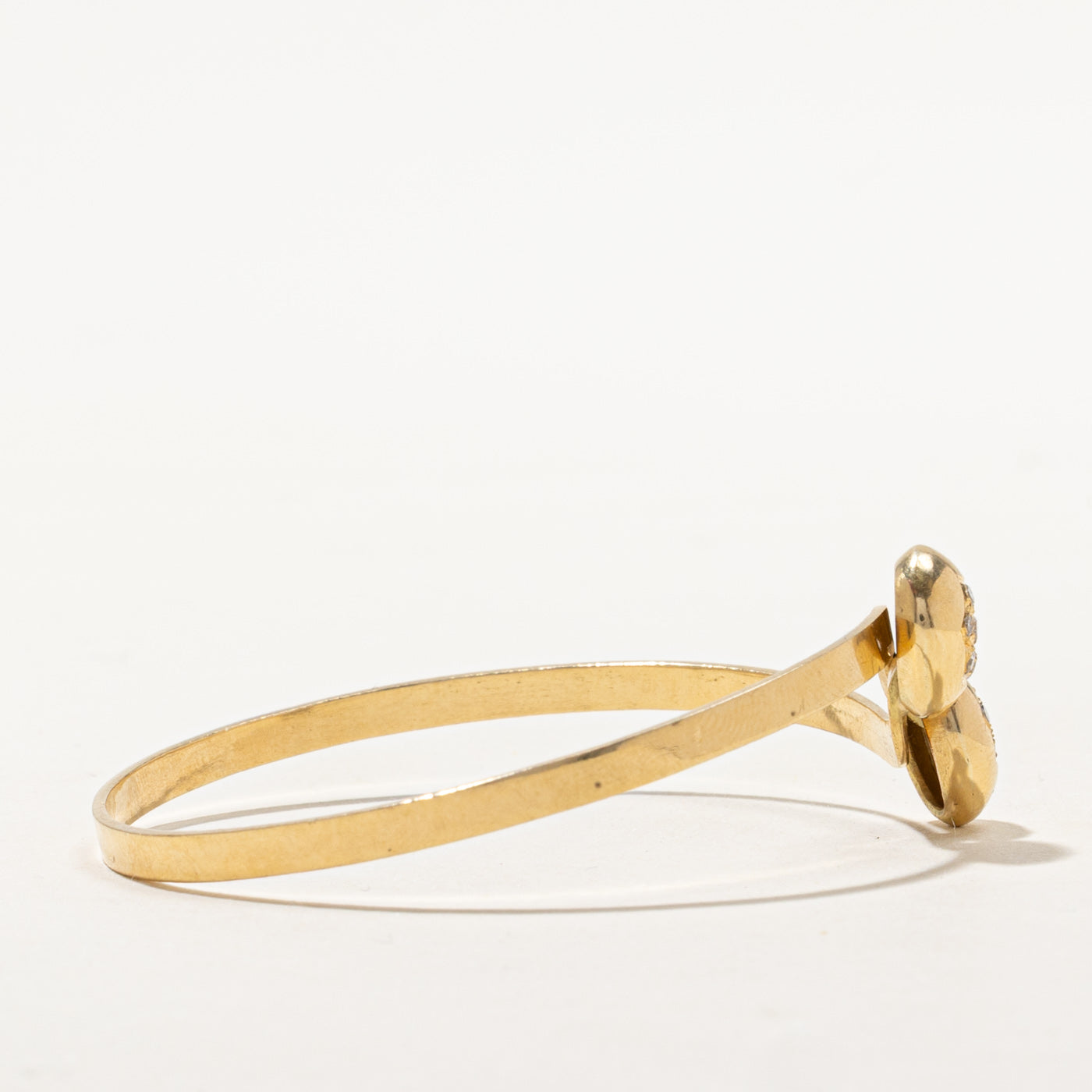 Diamond Cluster Bypass Bangle | 0.21ctw | 7"