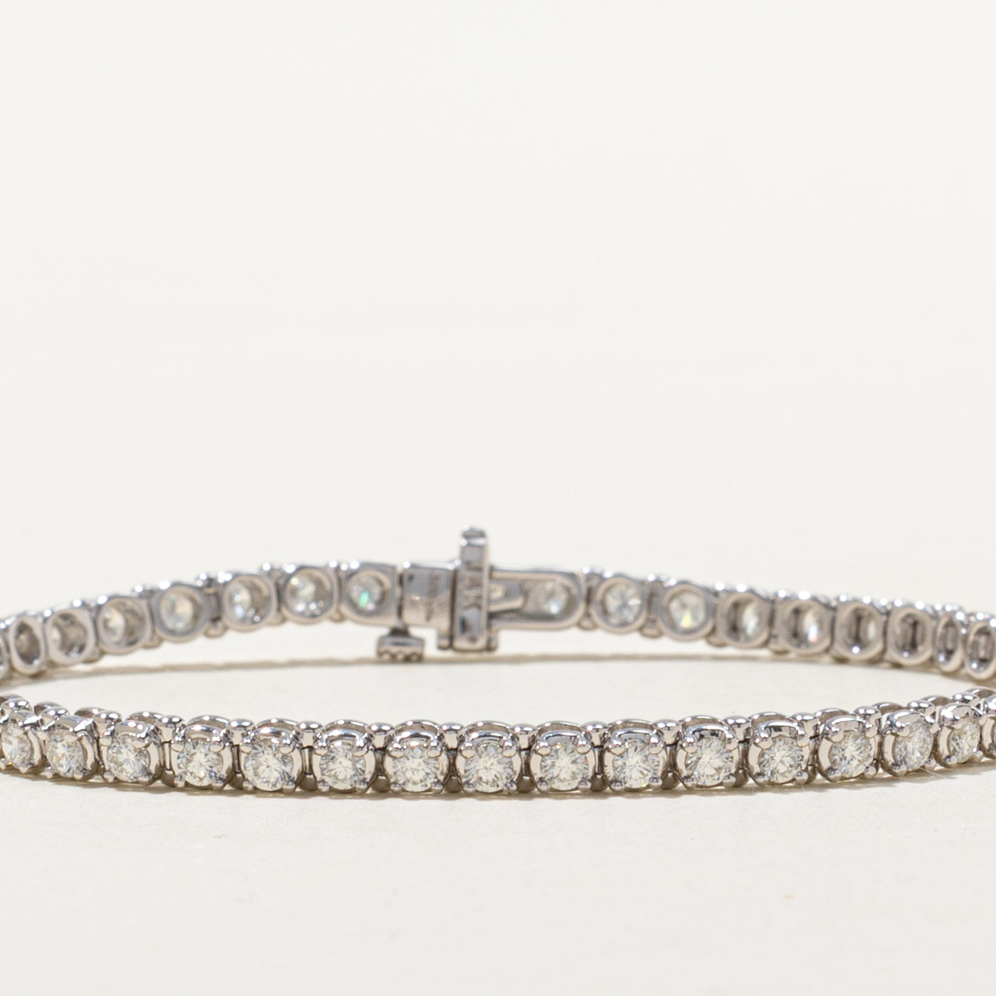 14k White Gold Diamond Tennis Bracelet | 3.00ctw | 7.5"