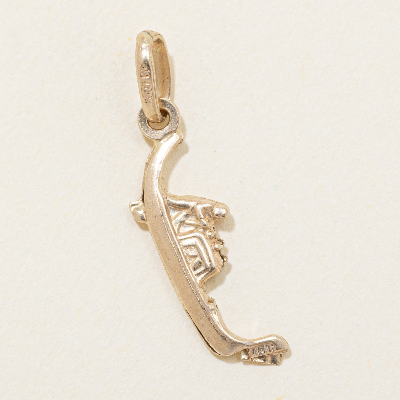 18k Yellow Gold Venetian Gondola Boat Charm
