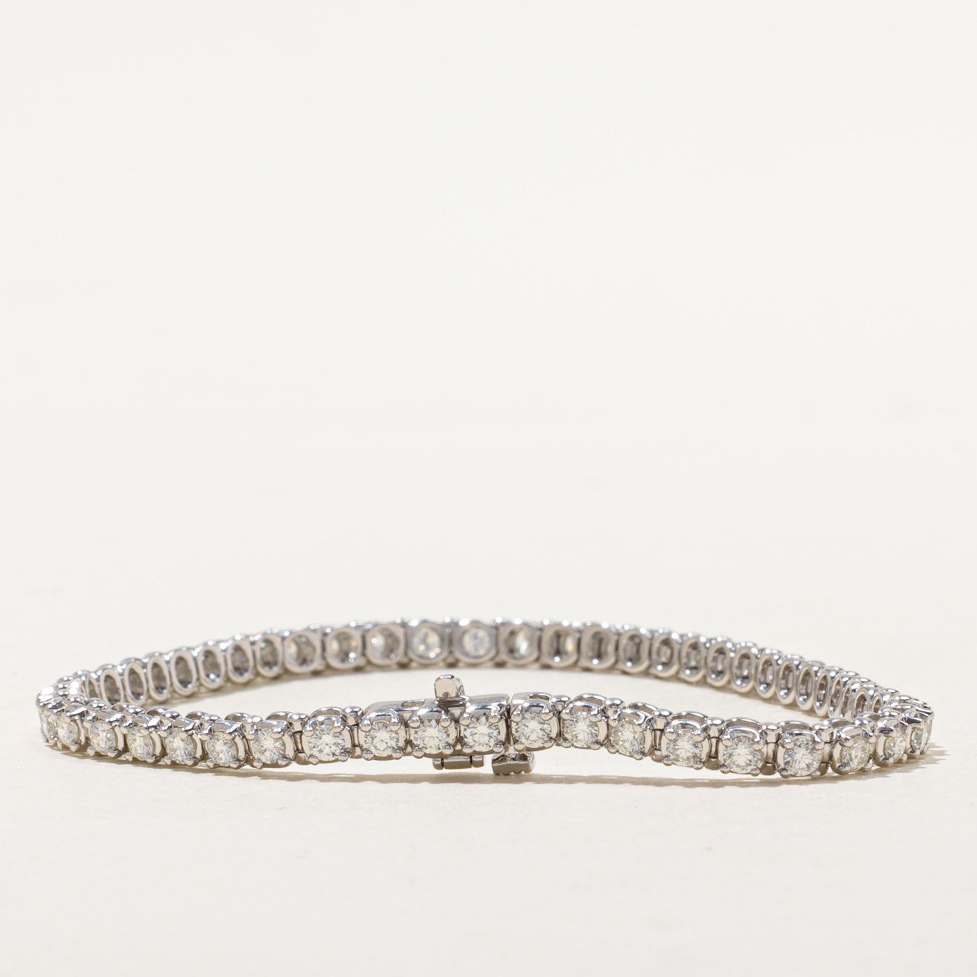 14k White Gold Diamond Tennis Bracelet | 3.00ctw | 7.5"
