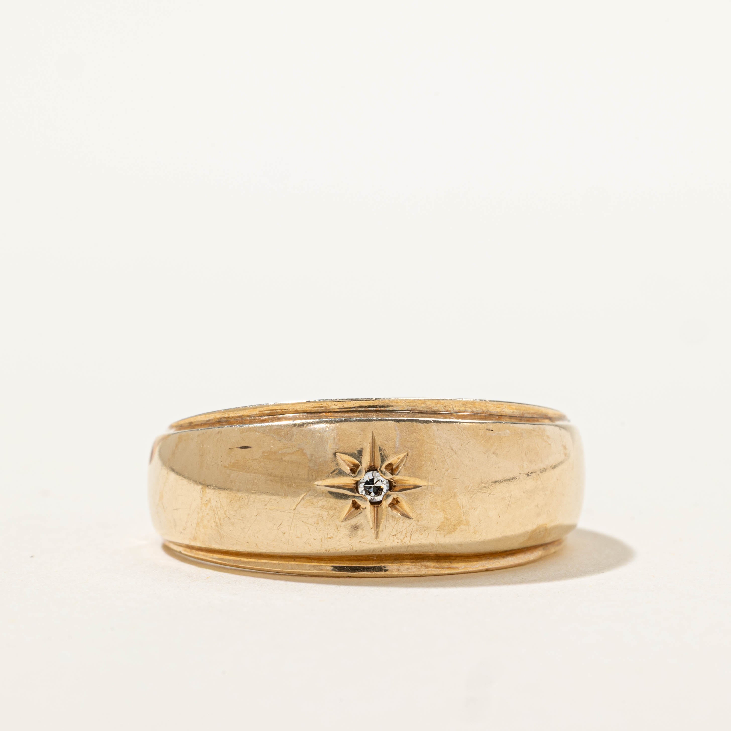 10k Star Set Diamond Band | SZ 11.25