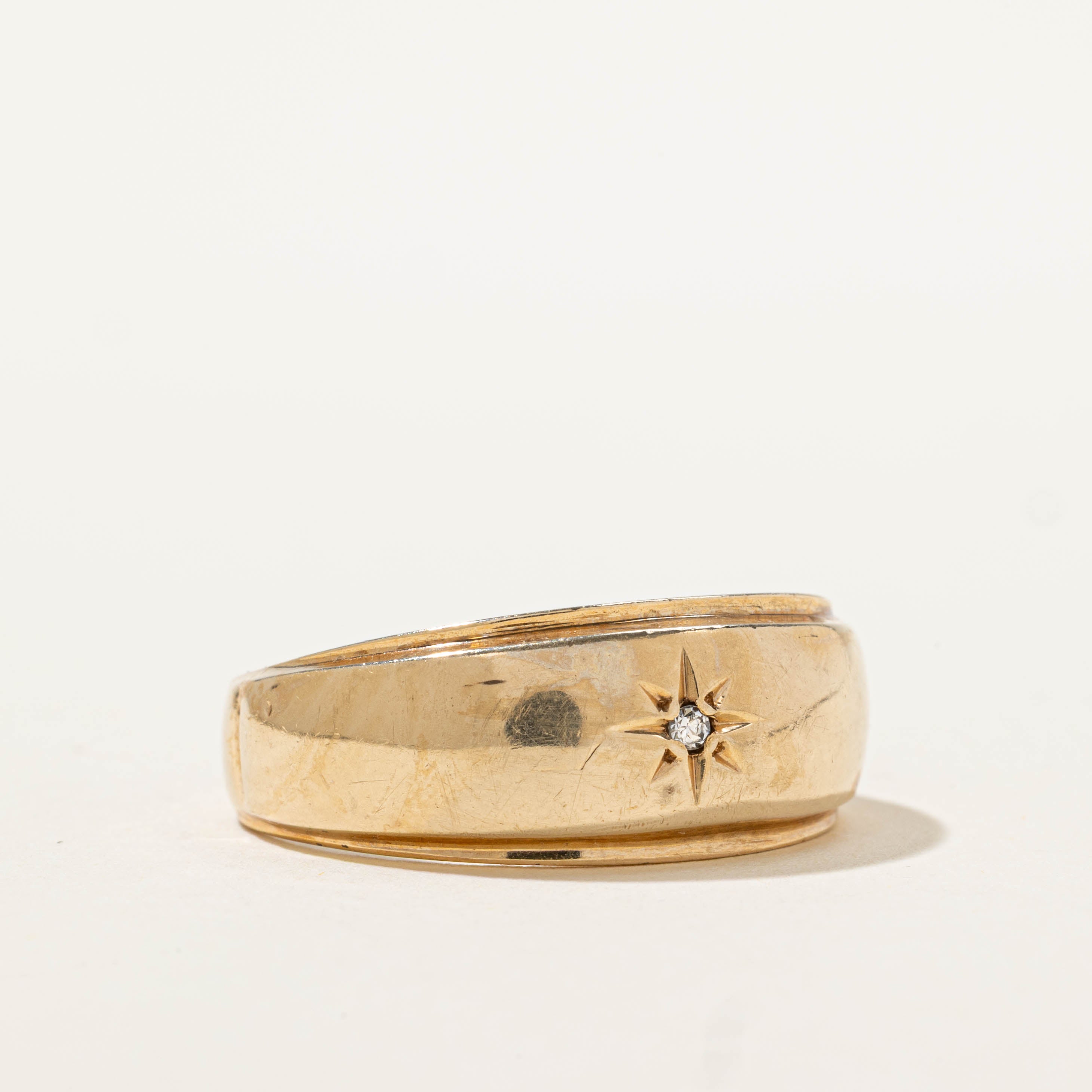 10k Star Set Diamond Band | SZ 11.25
