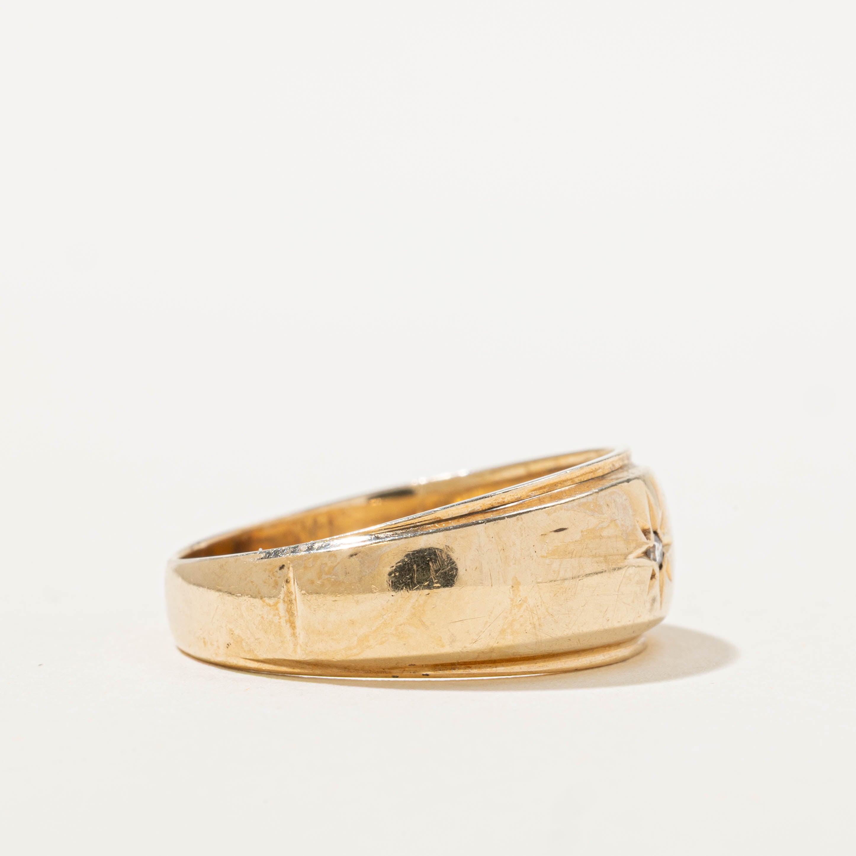 10k Star Set Diamond Band | SZ 11.25