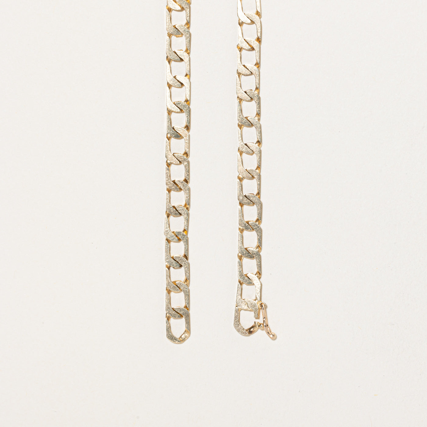 10K Yellow Gold Soft Squared Curb Link Chain | 25.5"