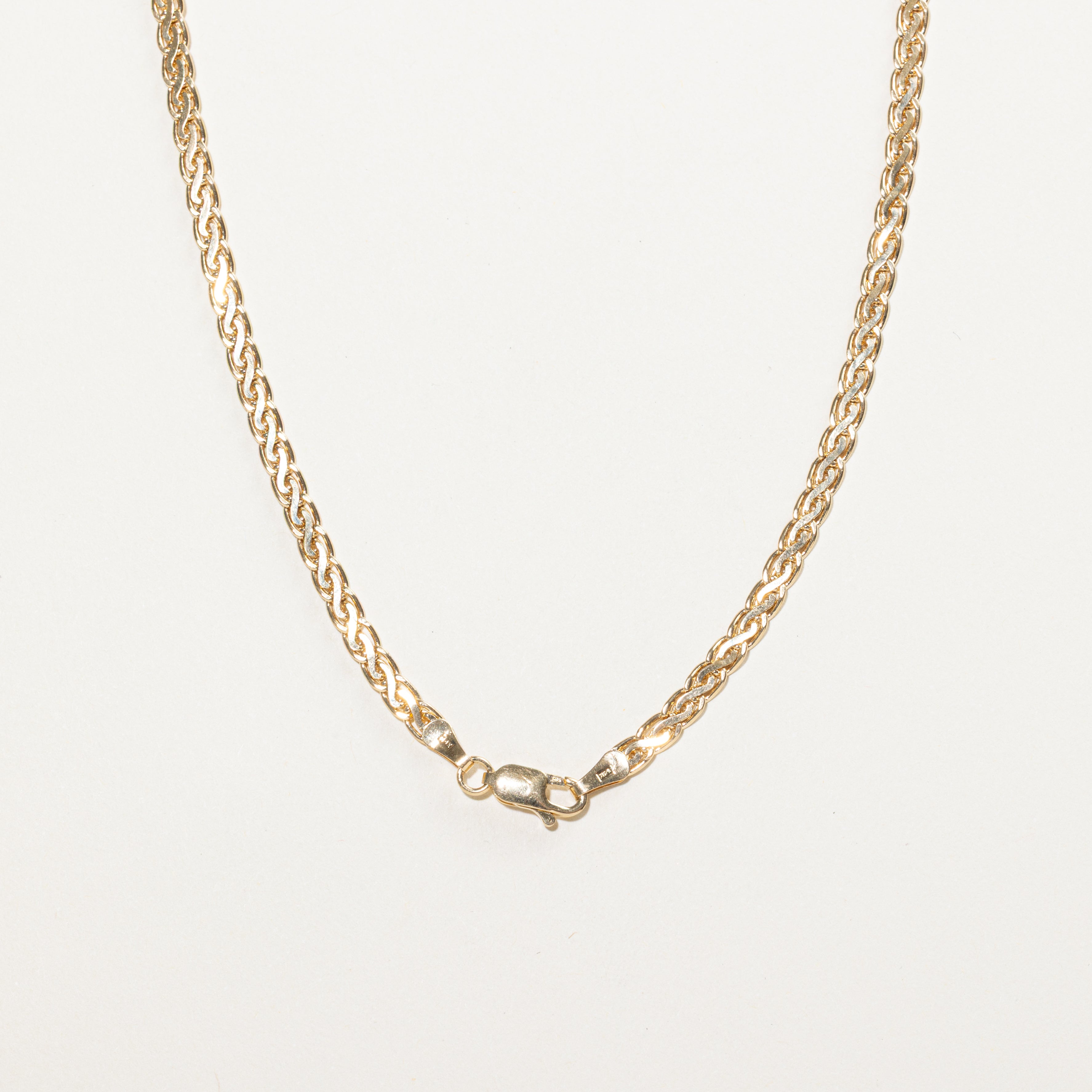Baguette Cut Yellow Diamond X Design Necklace | 0.34ct | 15"