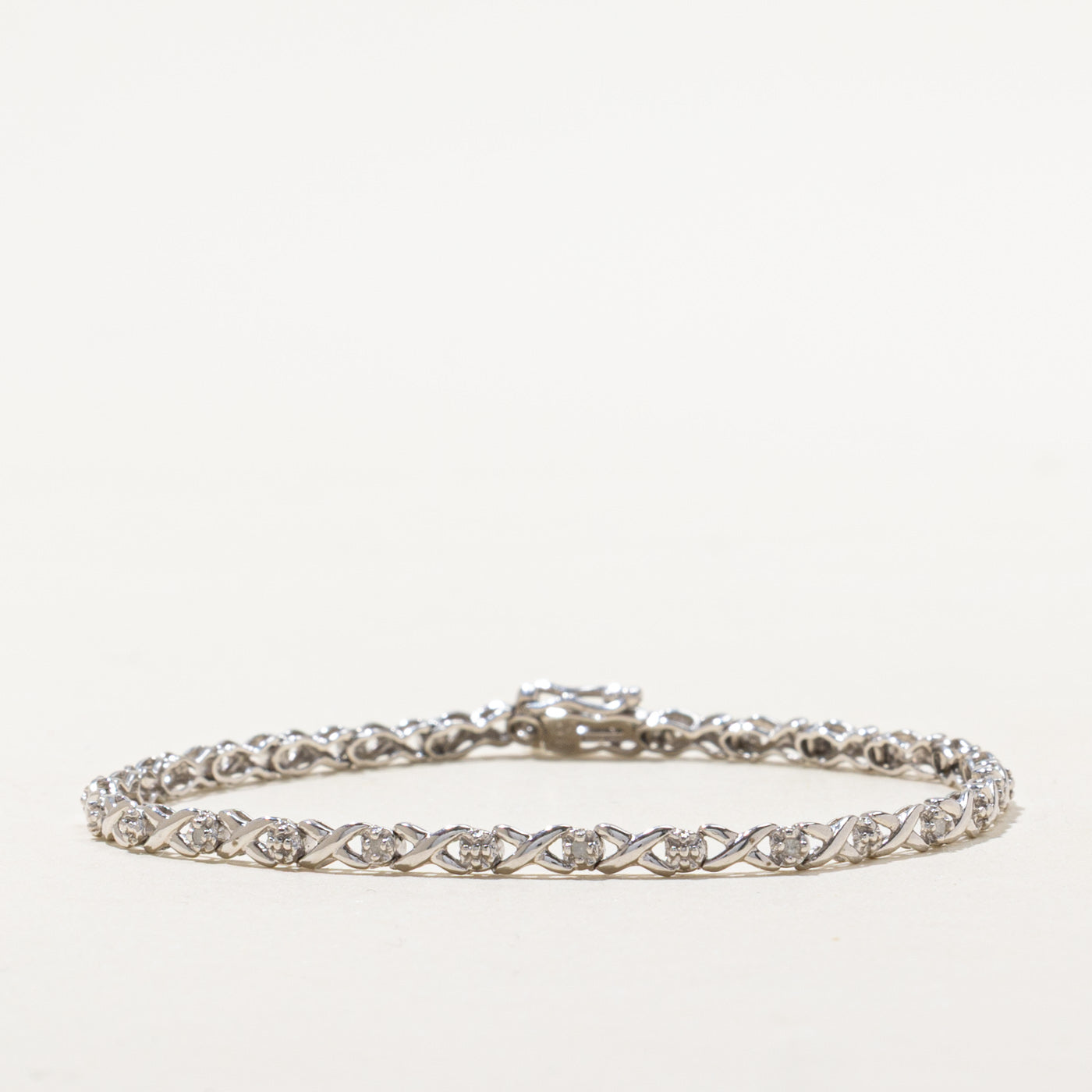 Diamond X Tennis Bracelet | 0.07ctw | 7"
