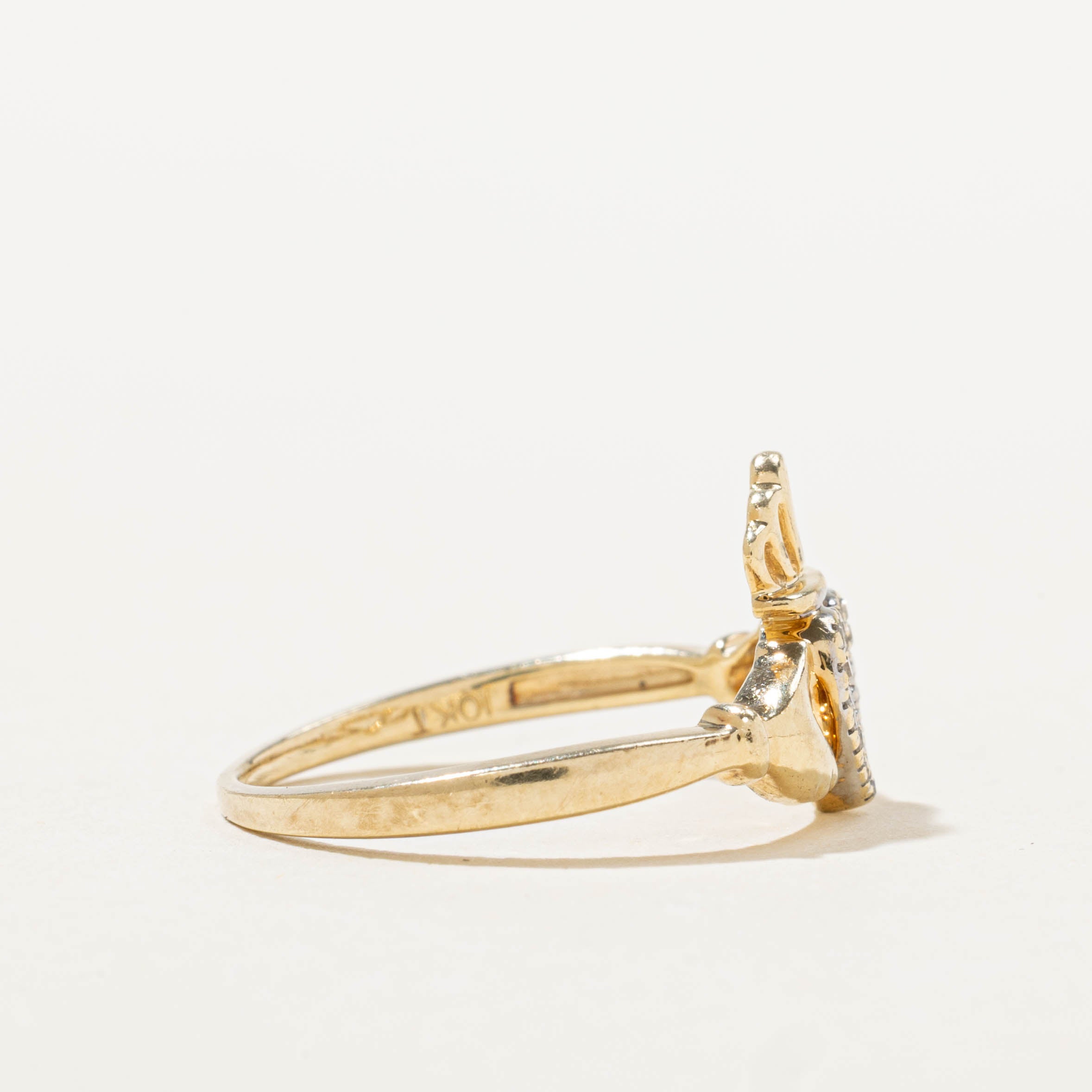 10k Diamond Claddagh Ring | SZ 5.75