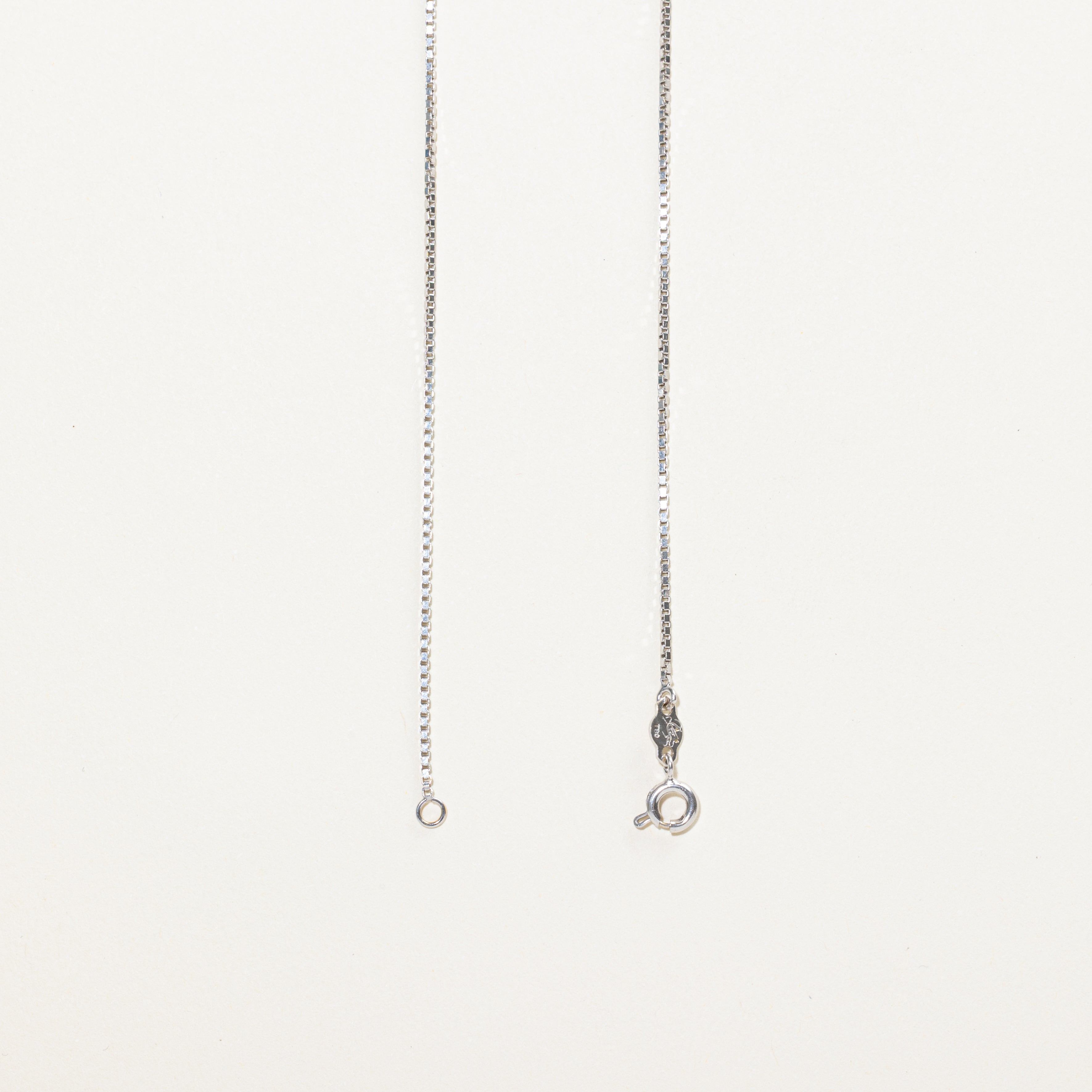 18k White Gold Diamond Drop Pendant Necklace | 0.62ct | 17"