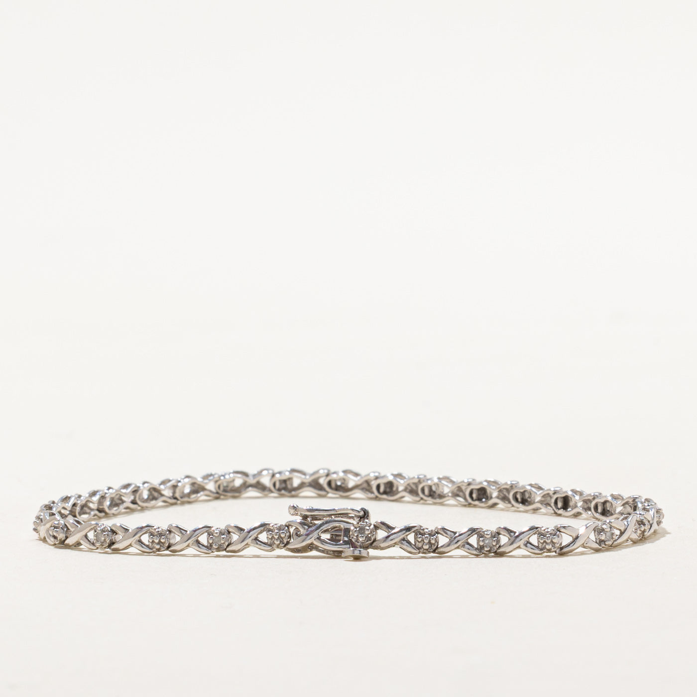 Diamond X Tennis Bracelet | 0.07ctw | 7"