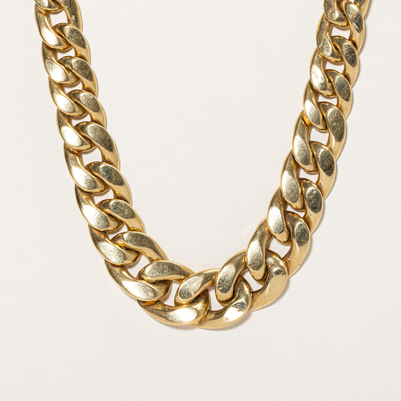 Italian 18K Yellow Gold Cuban Link Chain | 16.5"
