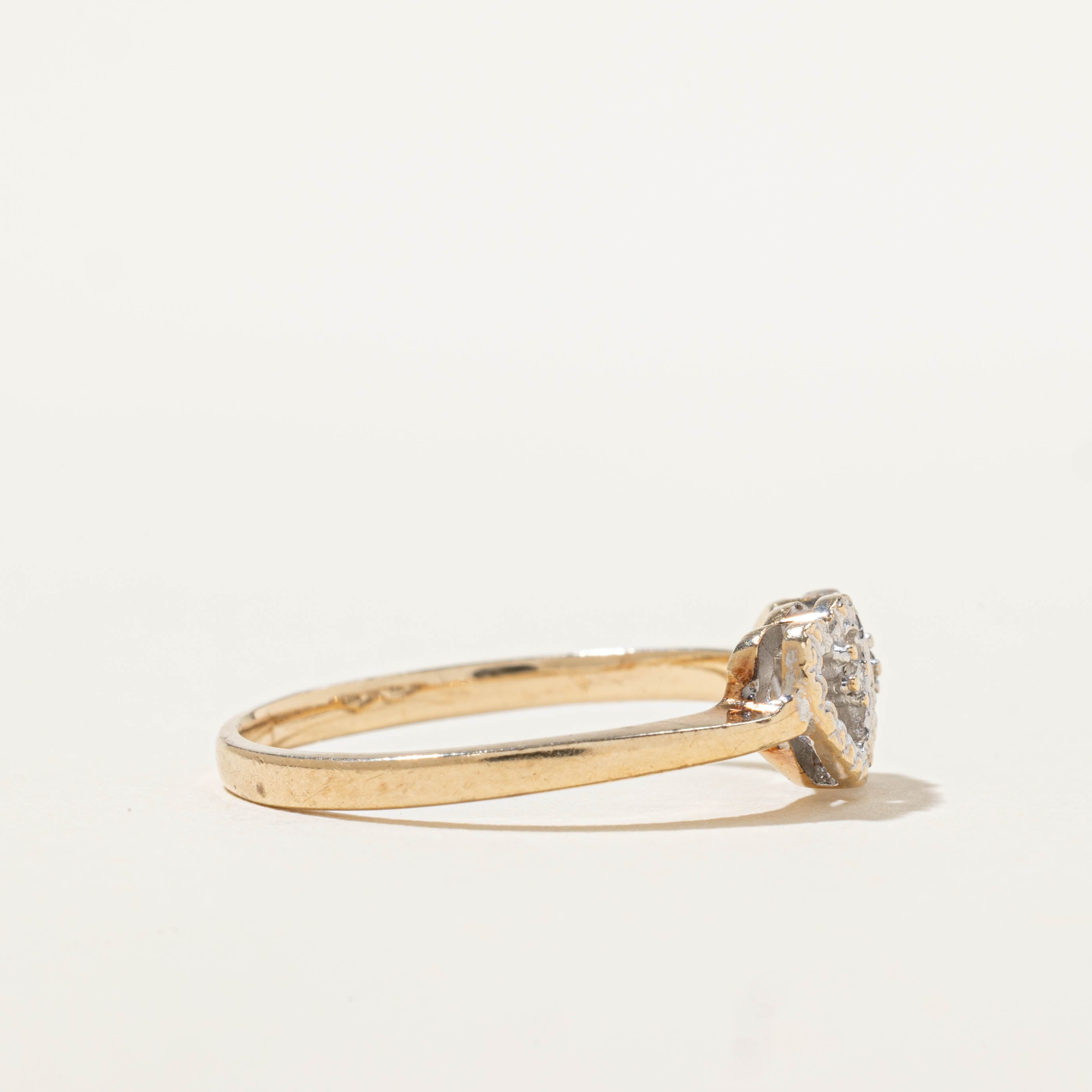 10k Diamond Double Heart Ring | SZ 8