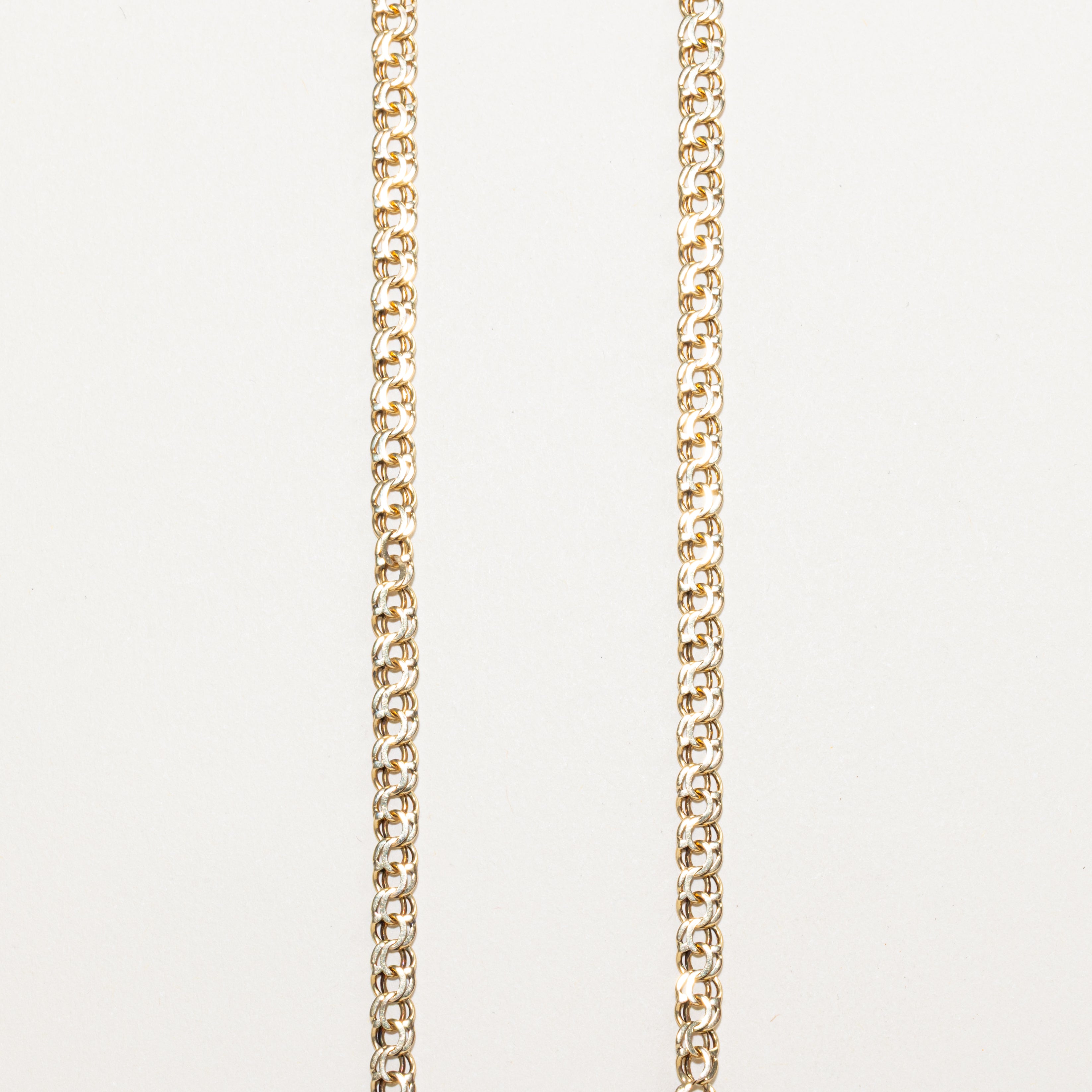 14k Yellow Gold Graduated Modified Bismarck Chain | 18"