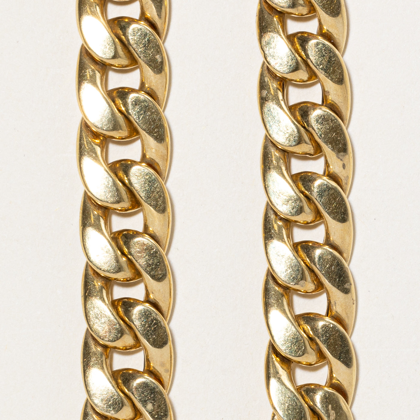 Italian 18K Yellow Gold Cuban Link Chain | 16.5"