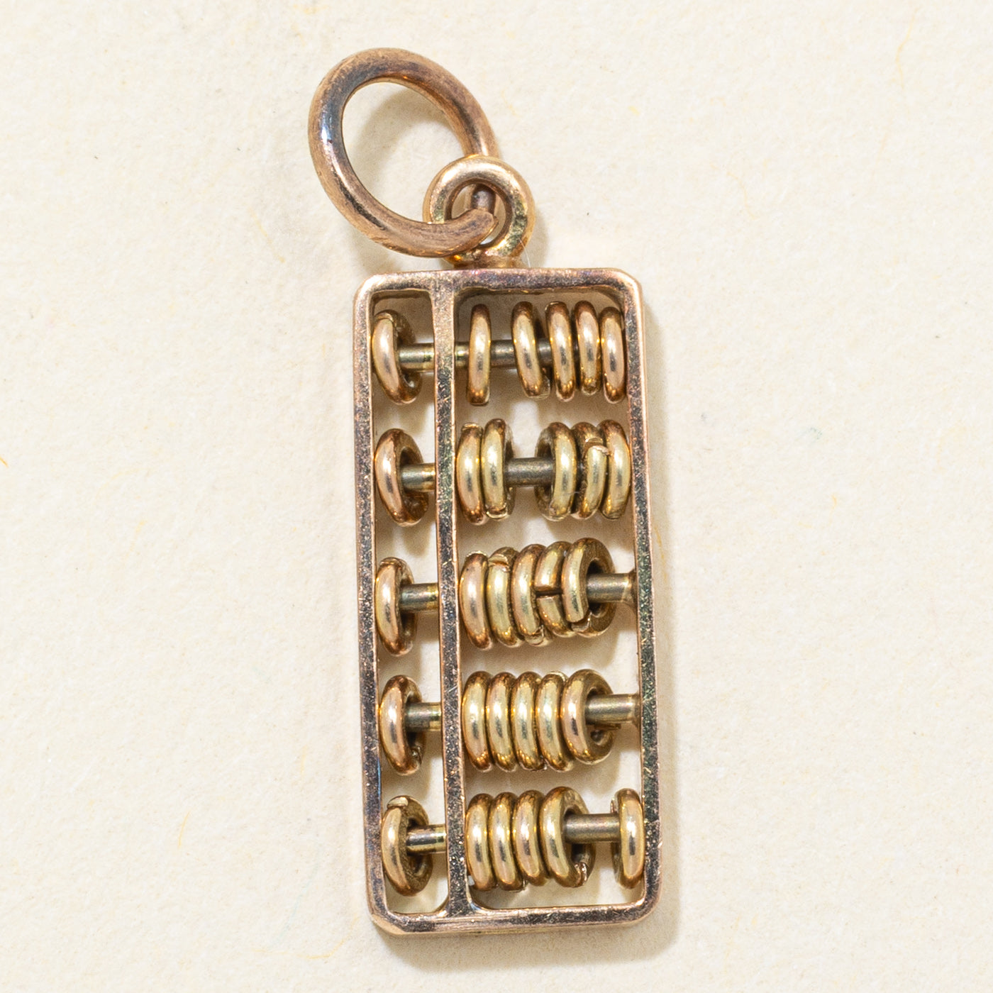 14k Yellow Gold Kinetic Abacus Charm