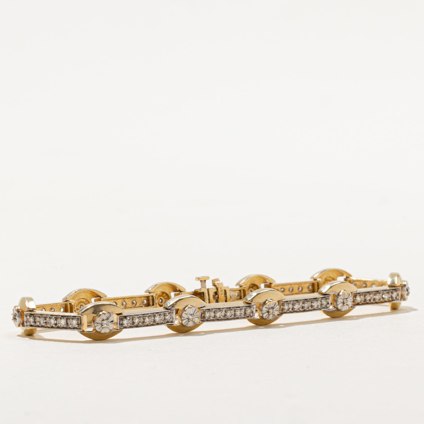 Diamond Bar Link Tennis Bracelet | 0.56ctw | 7"