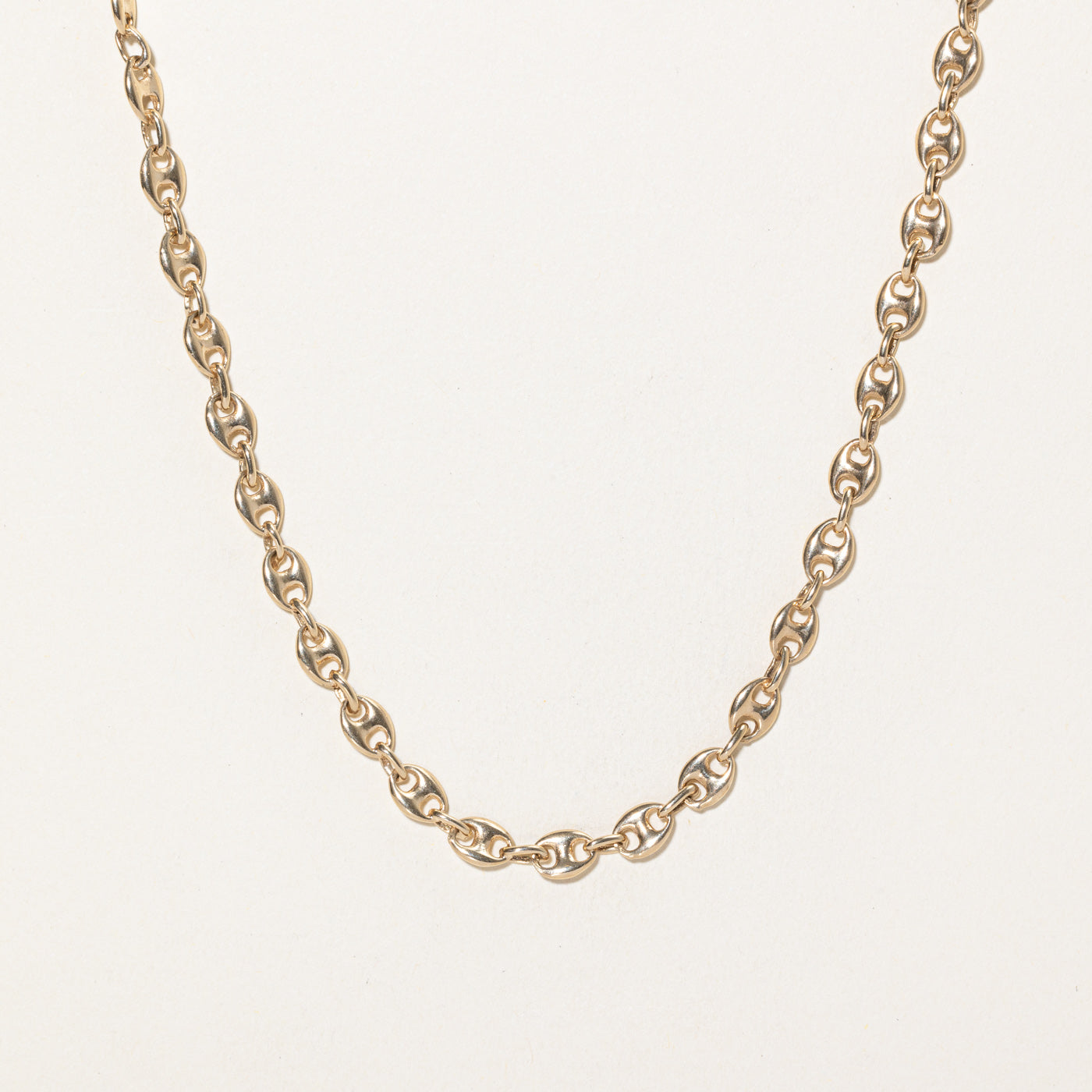 10K Yellow Gold Puffed Anchor Chain | 26"