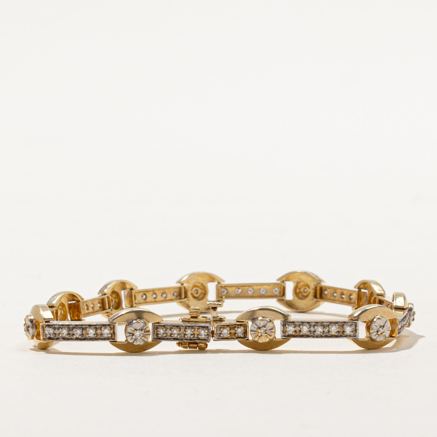 Diamond Bar Link Tennis Bracelet | 0.56ctw | 7"