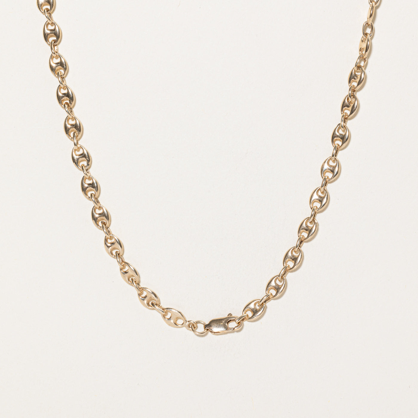10K Yellow Gold Puffed Anchor Chain | 26"